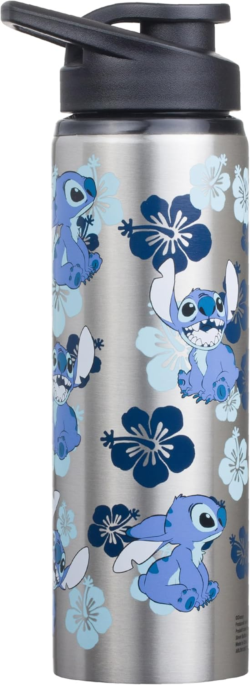 Silver Buffalo Disney Lilo and Stitch Double Walled Stainless Steel Water Bottle, 25 Ounces image number 4