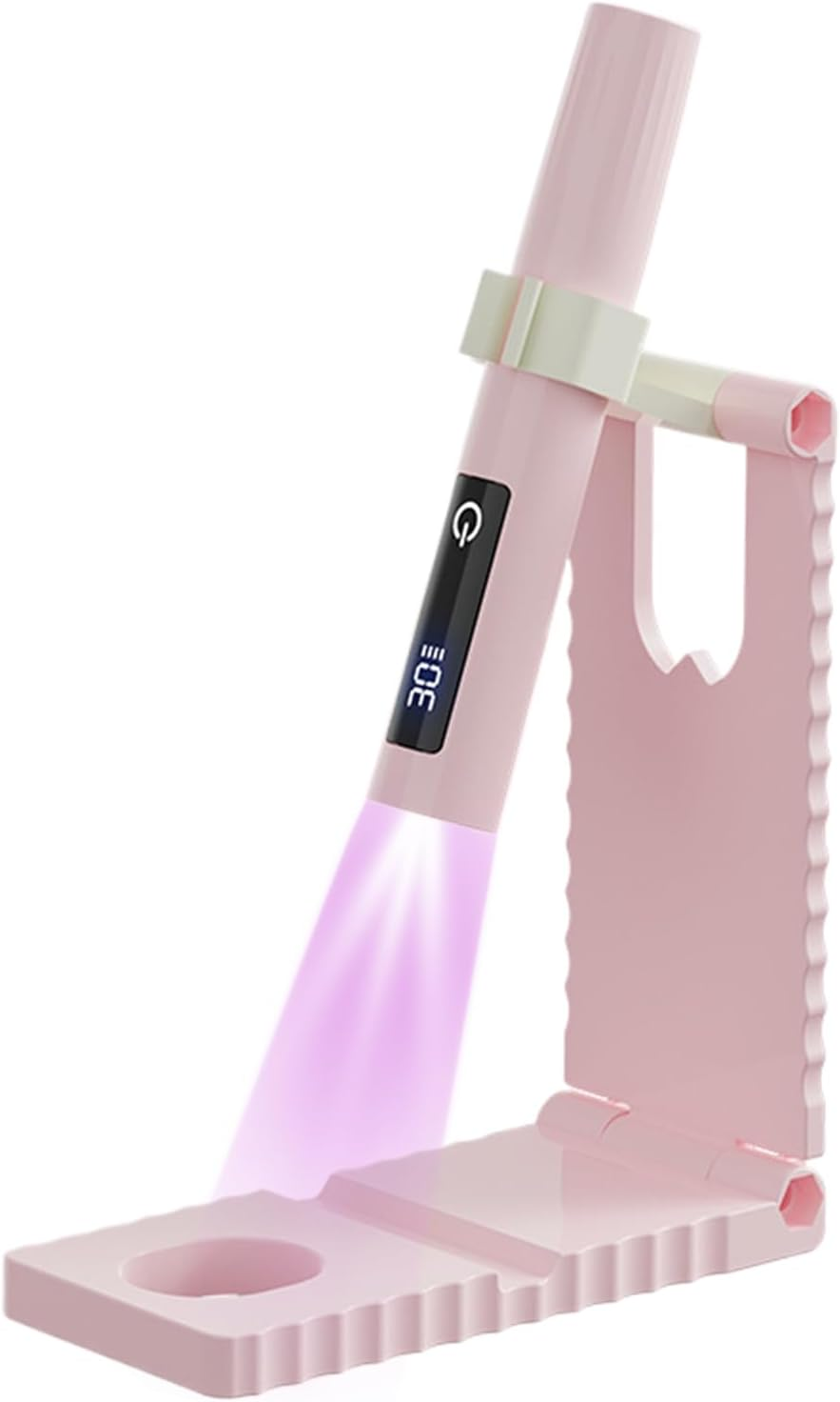 Small UV Light for Nails | USB Charging Fingernail Drying Tool - LCD Display Nail Light with 2 Timing Modes for Manicure Pedicure Studio Salon Road Trip Camping Airplane