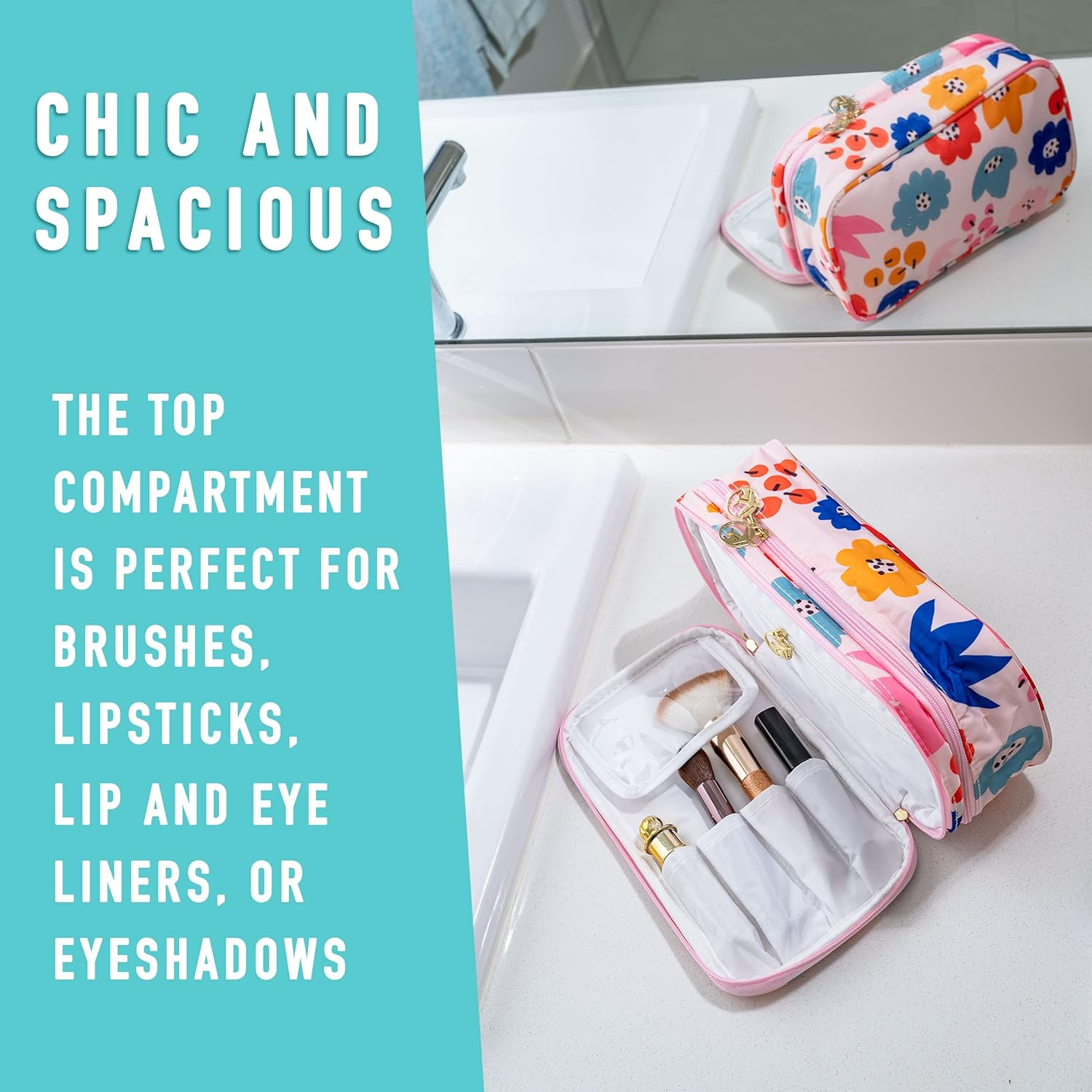 Cosmetic Makeup Beauty Bag Organiser for Toiletries Accessories Brushes and Skincare Products from Paton Travel Australia image number 2