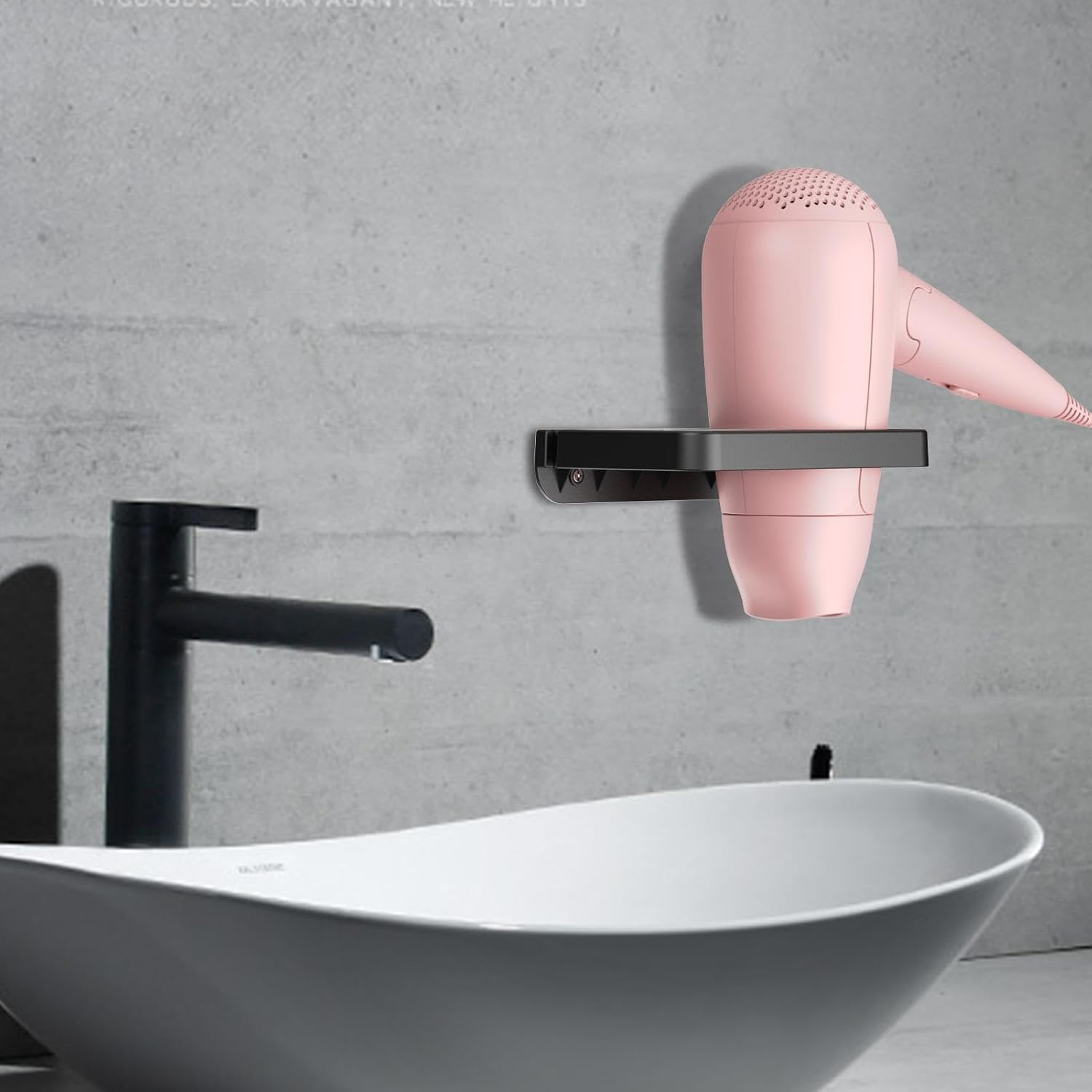 Blow Dryer Holder Wall Mounted - Hair Tool Organizer - Hair Dryer Holder, Hair Tool Organizer, Blow Dryer Holder Wall Mount, Bathroom Hair Styling Tools Organizer for Hair Dryer image number 2