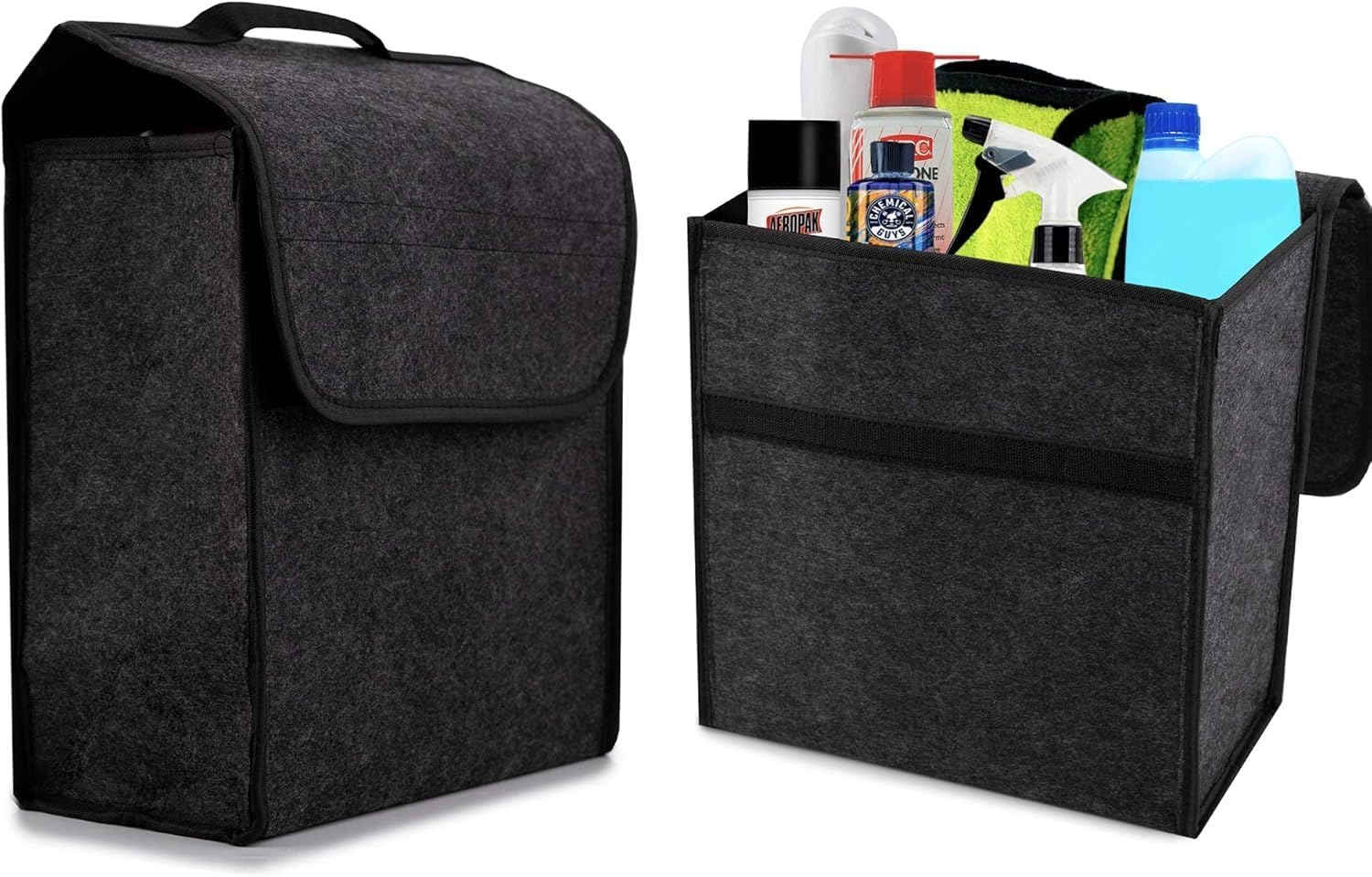 Durable Anti-Slip Car Boot Organiser Storage Bag with 3 Large Pockets for Tidy Vehicle Storage and Travel - Tisuff image number 3