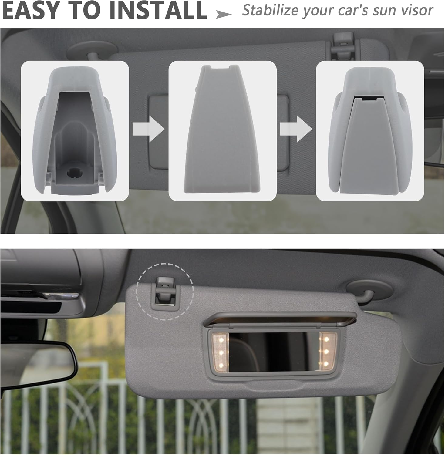 2PCS Car Sun Visor Clip,Inner Visor Clips for Cars Replacement Oem#95994975,95994976,Car Visor Accessories Compatible with Chevrolet Sonic Spark EV Cruze Limited Buick Verano image number 1