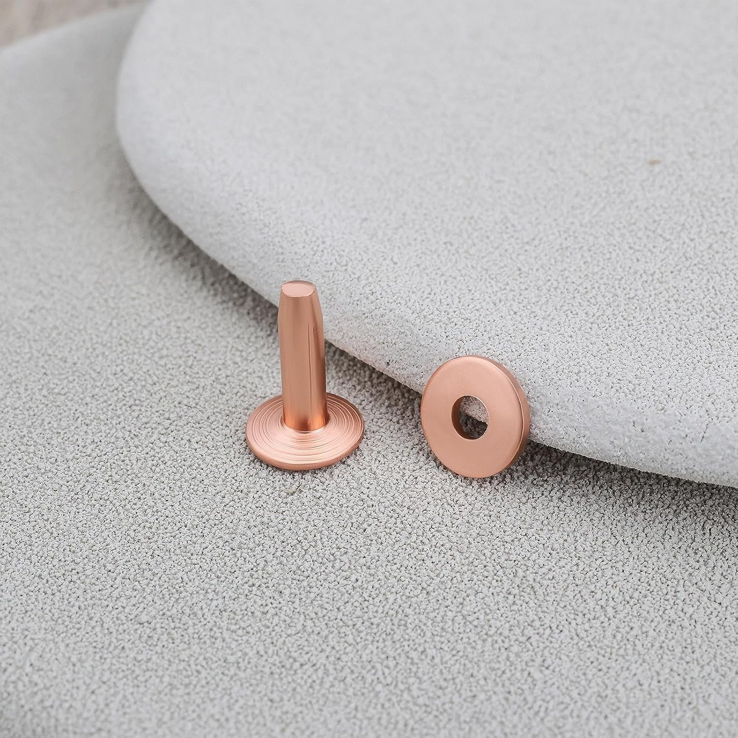 50Pcs Solid Copper Saddlers Rivets Leather Rivets 12 X 3.3Mm Rivets for Leather Belts Handbags Backpacks Crafts with 9Mm Washers image number 6