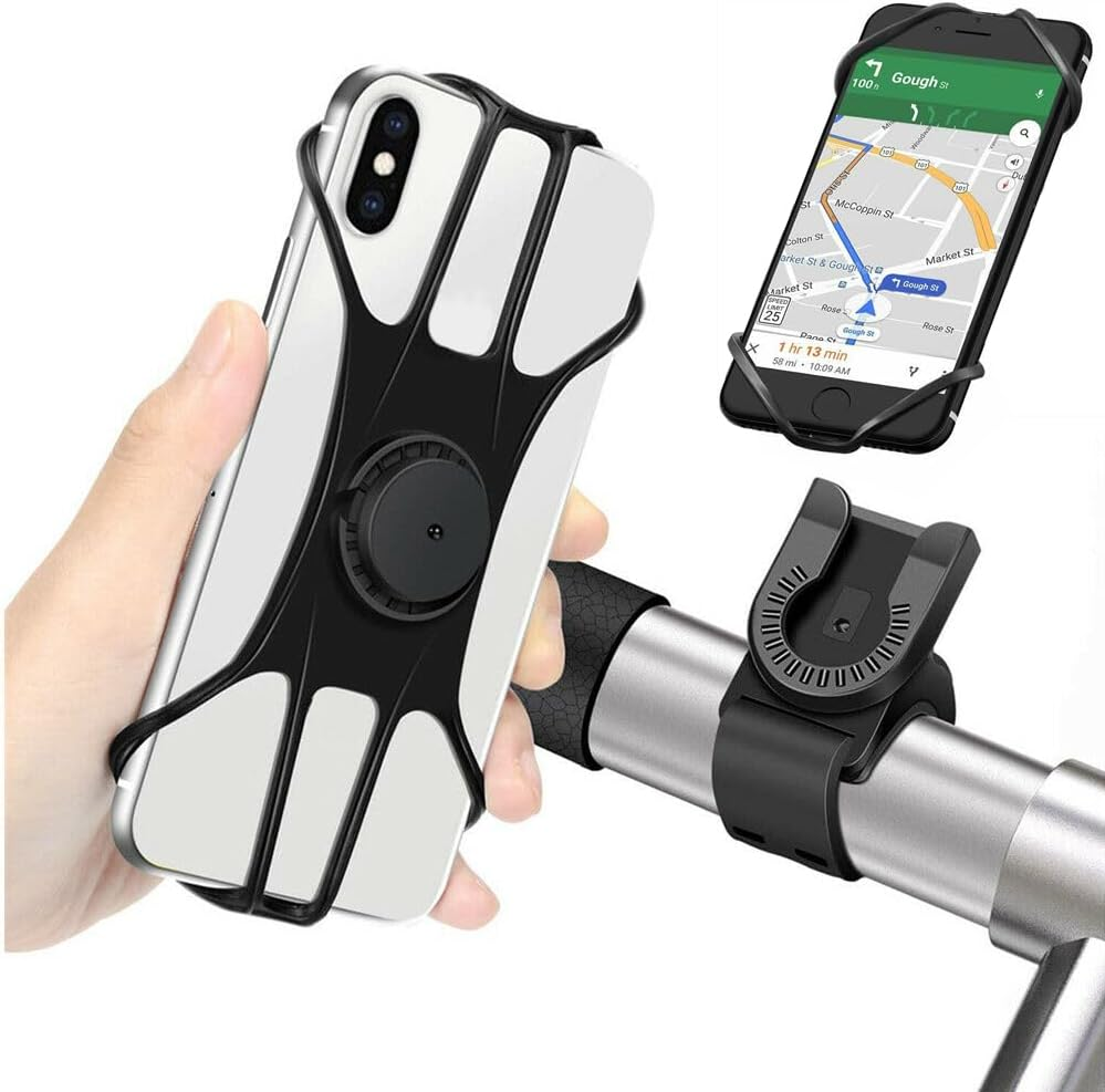 Bike Phone Holder Mount Fit for 5-6.5 Inch Devices, Separable Bicycle Phone Mount Holder Bike Stem Handlebar Mount 360&deg; Rotating Bike Computer Mount Bike Stopwatch Mount Action Camera Holder image number 1