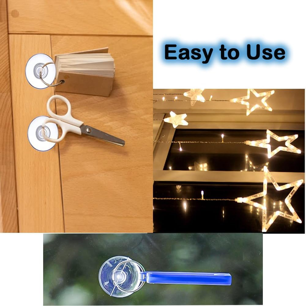 Clear Suction Cups Mushroom Head Plastic Sucker Pads Kitchen Window Suckers 20 Pack image number 2