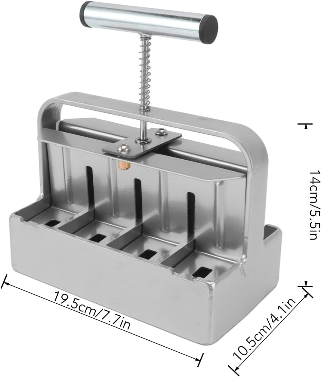 Manual Soil Block Maker, 8Pcs 1.6Inch Soil Blocker with Comfort Grip Handle Aluminum Alloy Handheld Seed Blocker Soil Blocking Tool for Seed Stater Tray, Garden Tool image number 5