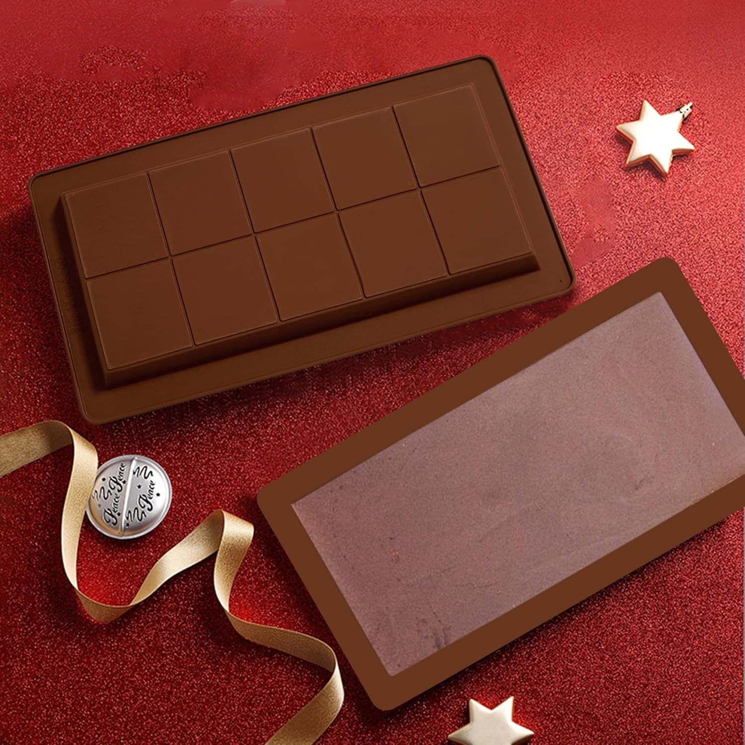 Deep Chocolate Bar Mold 1PCS, Silicone Chocolate Bar Moulds, Large and Thick, Knafeh Chocolate Bar DIY Deep Chocolate Candy Kitchen Baking Moulds image number 4