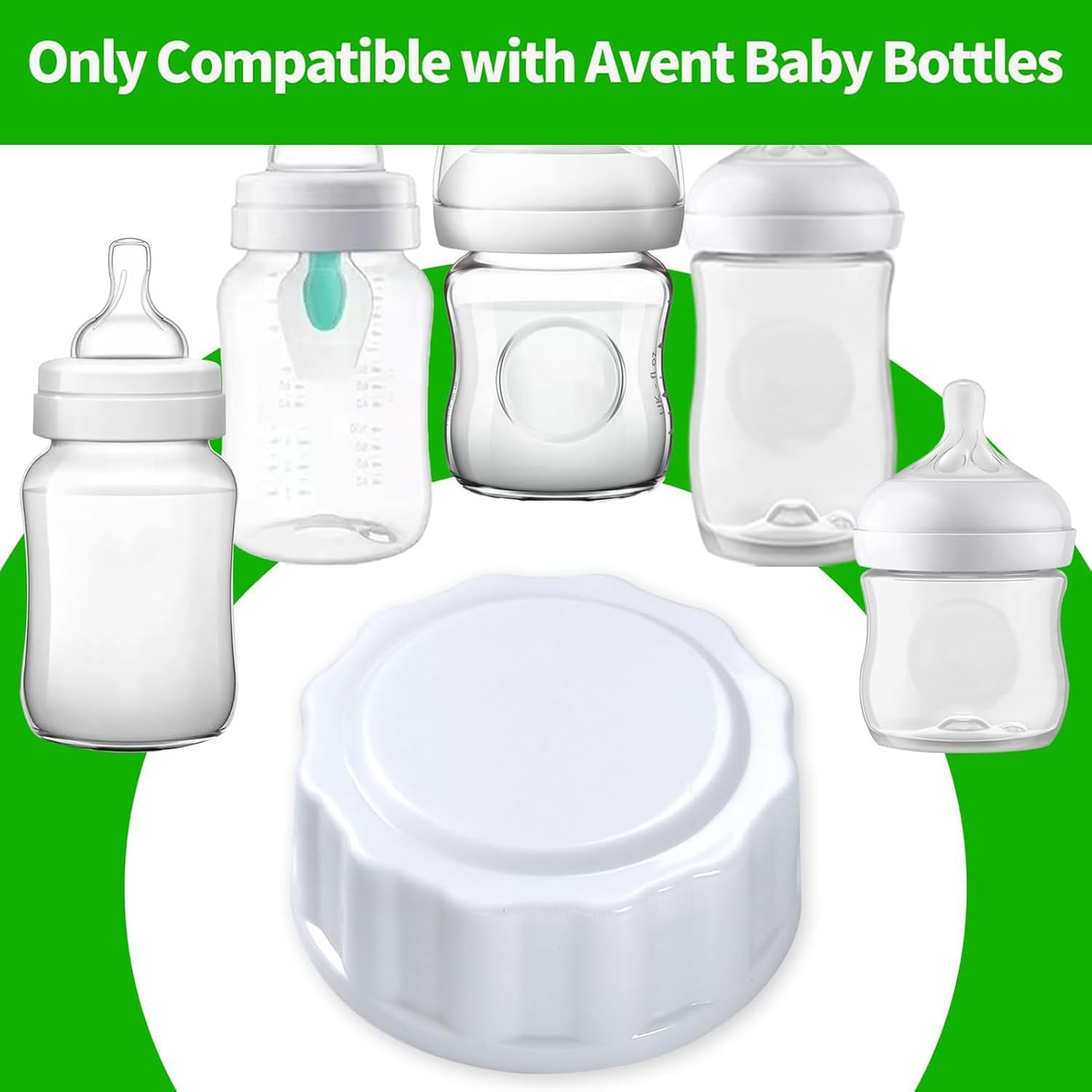 Caps, Baby Bottle Covers, Leakproof Milk Lids, 18.3/14.2/8.5 Cm Toddler Drink Seals, Replacement Travel, 6-Pack Assorted, Ideal for Car, Plane, Business and Vacation Use image number 3