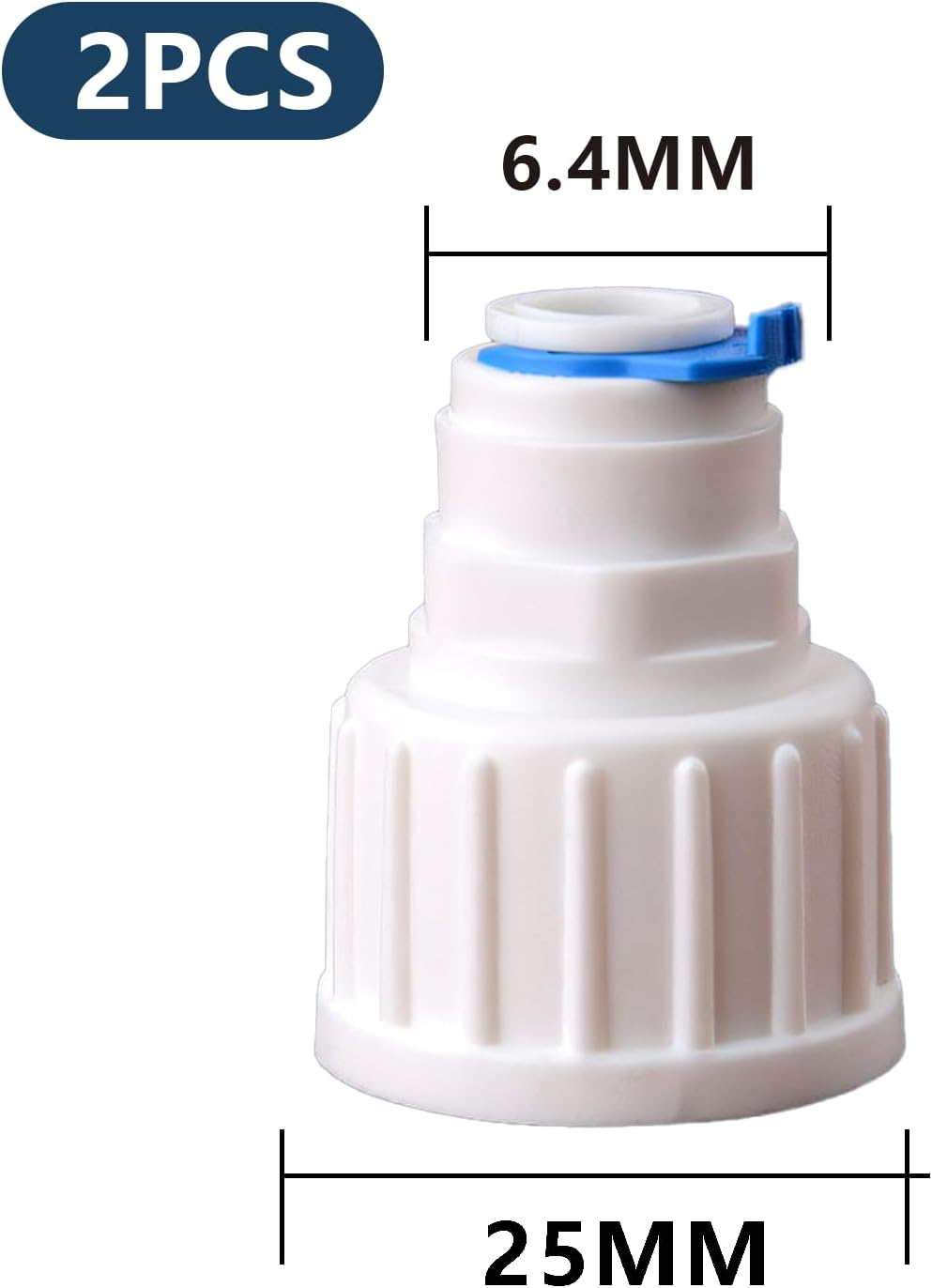 Yxvyxymyxxg 2-Pack 3/4In BSP to 1/4In Pushfit Water Hose Connector - Adapter for Refrigerator Water Filter & Plumbing System image number 2