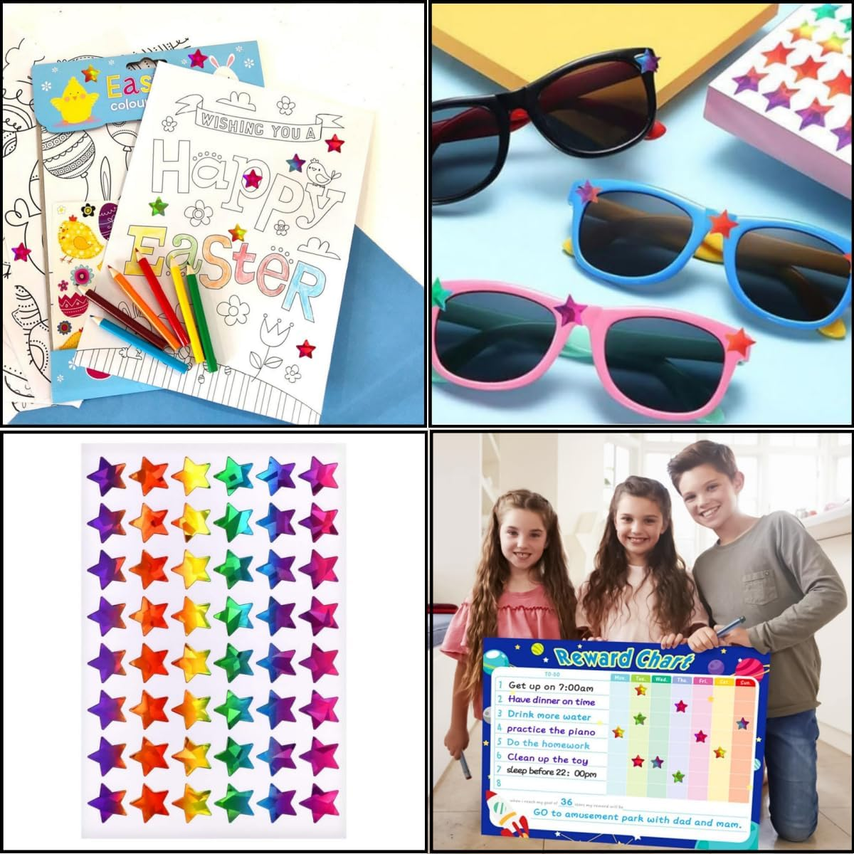 45PCS Holographic Rainbow Little Star Stickers, a Total of 2160 Little,0.6In Star Sticker Crafts Classroom Office Cute Stickers, Reward Stickers to Motivate Sticker Behavior image number 1