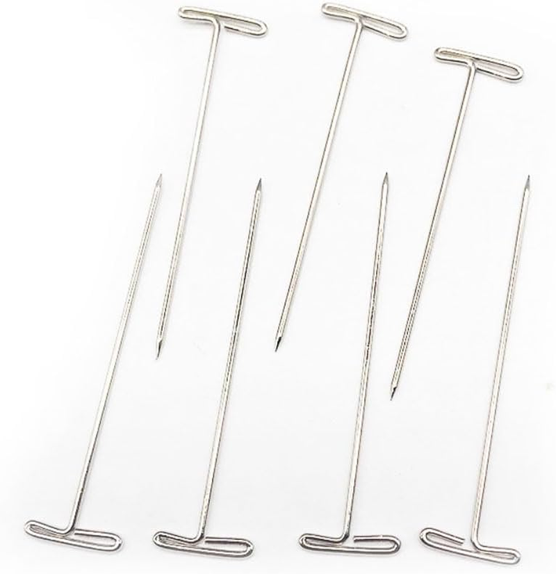 1Set Weaving Thread Polyester Sewing with 50PCS Wig T Pins,20Pcs 63Mm+76Mm C Type Needles Curved Hair Needles Black Sewing Cord image number 6