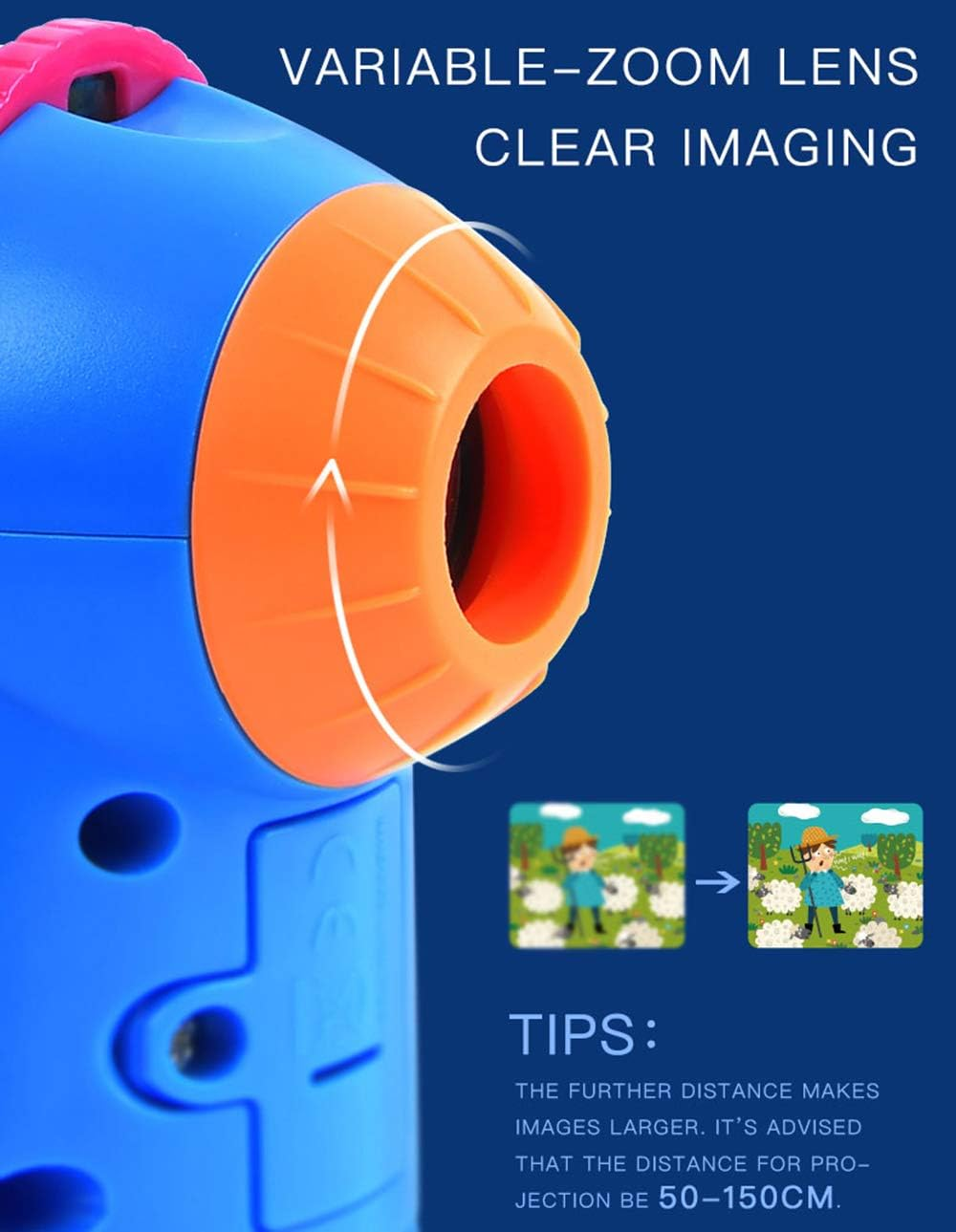 Mideer Portable Story Projector, Children Light-Up Toys, Bedtime Fairy Tale Stories Luminous Toys (8 Stories)