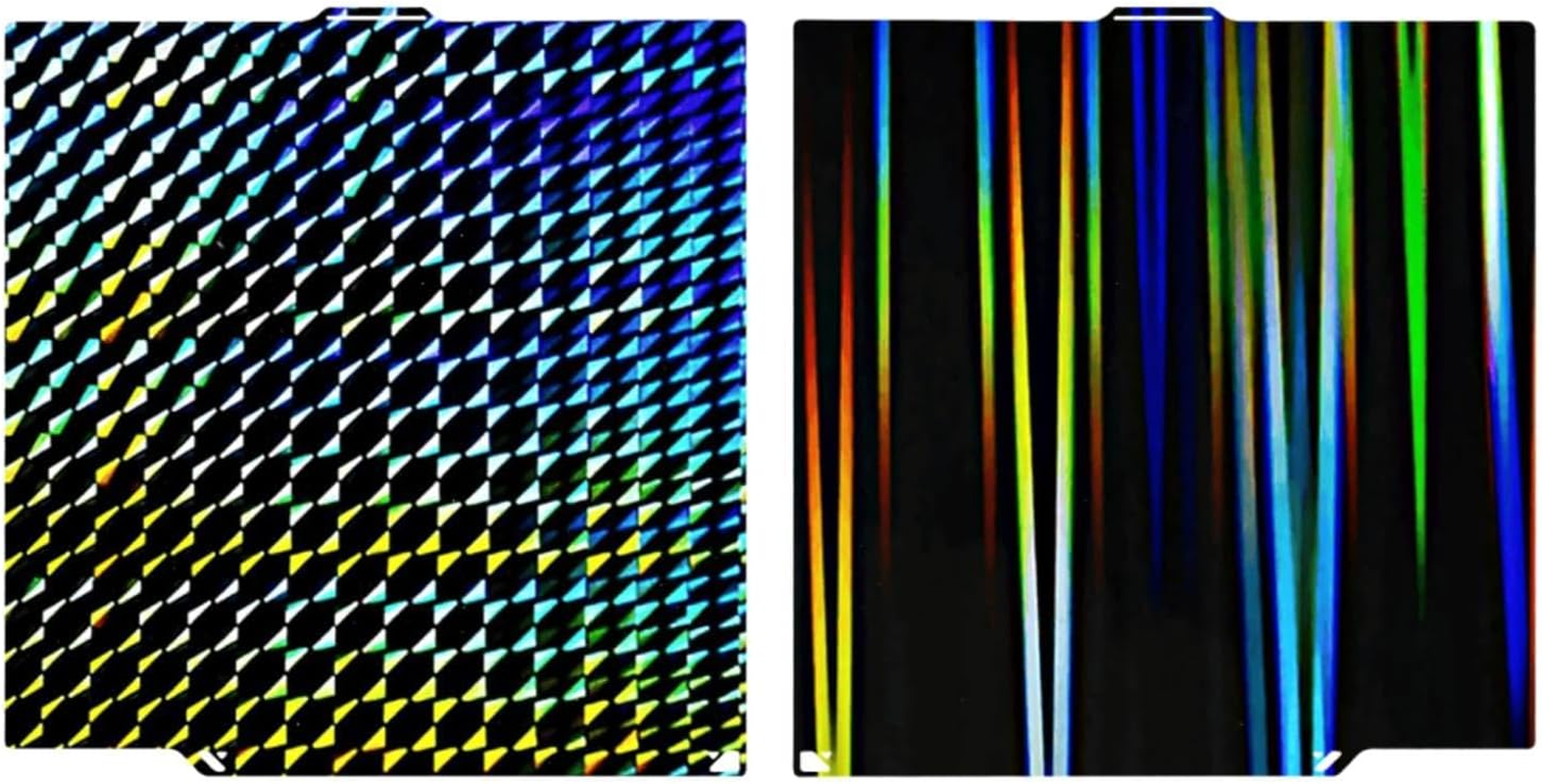 For Elegoo Build Plate Build Plate Carbon for Elegoo Centauri Carbon Build Plate for PLA, Holographic PEF, 260X271Mm, Double Sided PEF Flexible Spring Steel Sheet Plate image number 1