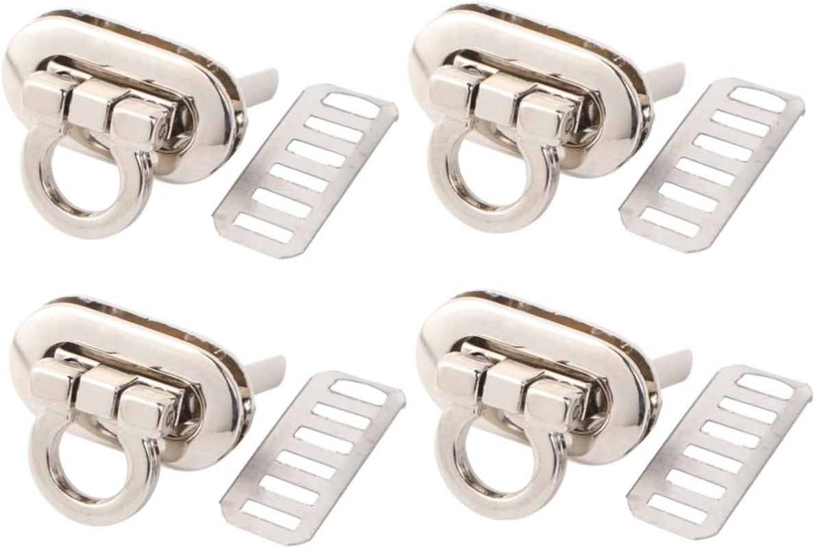 LALAFINA 8Pcs Replacement Metal Lock for Handbags Tuck Lock Clasp Luggage Keys Bag Fashion Design