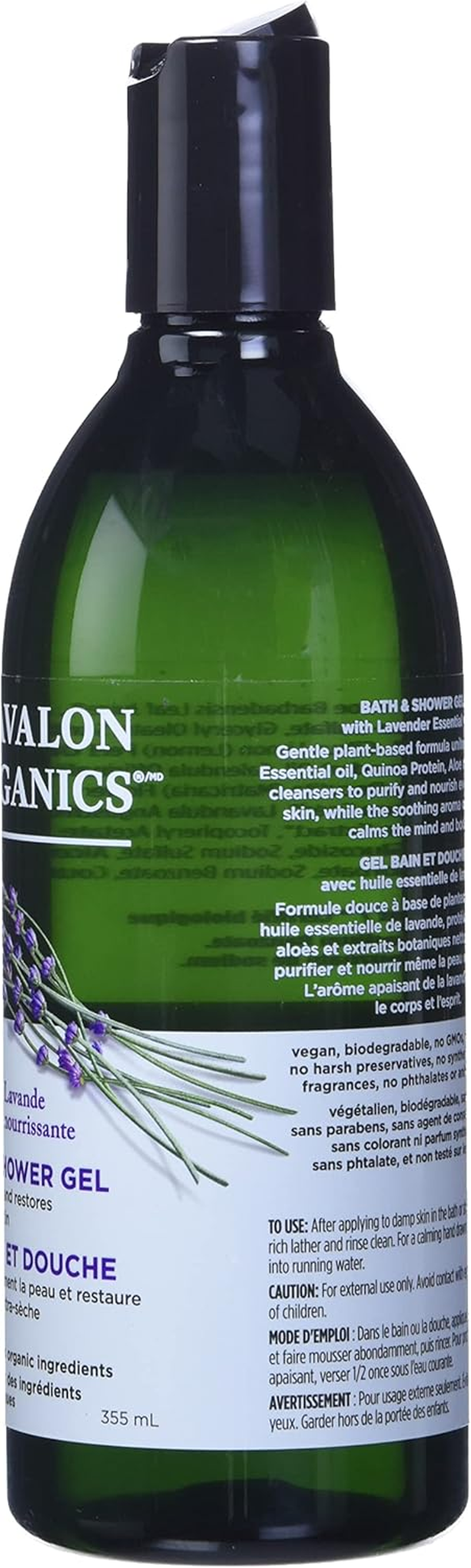 Avalon Organics Bath Shower Gel - Nourishing Lavender by Avalon for Unisex - 12 Oz Shower Gel, 355 Ml image number 1