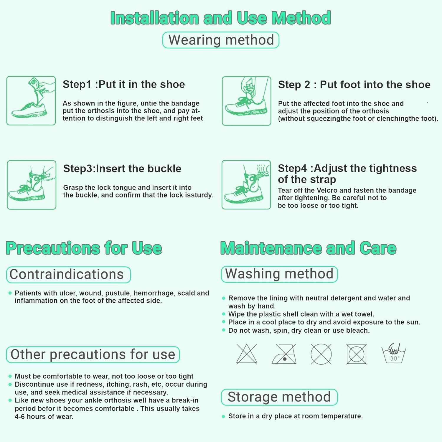 Ankle Foot Orthosis Brace for Foot Drop,Afo Ankle Brace Foot up Stabilizer for Hemiplegia, Ankle Support Shoes Walking for Stroke Rehab Training at Home (L, LEFT) image number 1