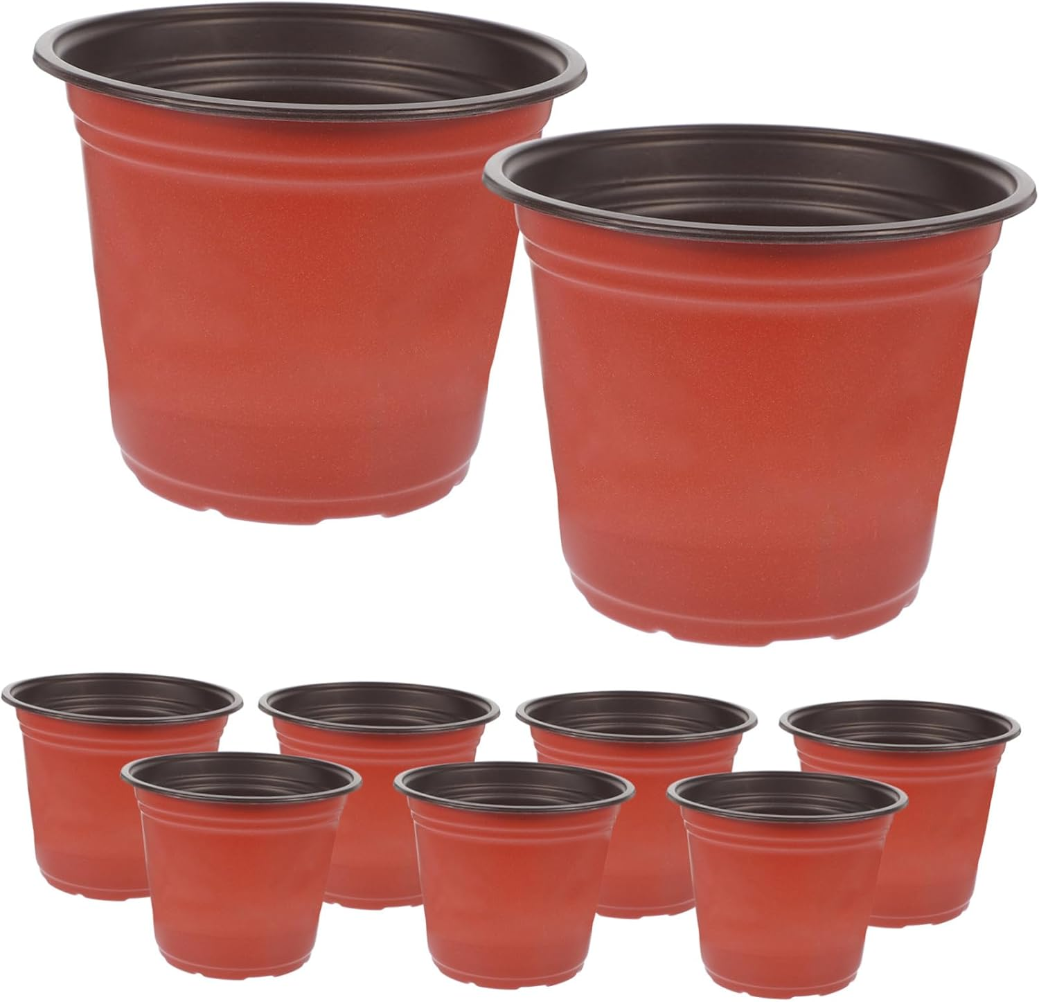 50Pcs Pots Lightweight Reusable Nursery Containers with Drainage Holes for Plants and Greenery for Use