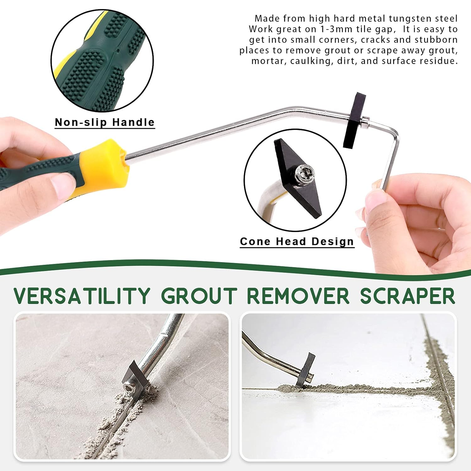 Keadic Grout Removal Tool Set - 22 Pcs with Grout Saw, Hand Saw, Cleaning Brush, Caulking Edge Tool image number 2