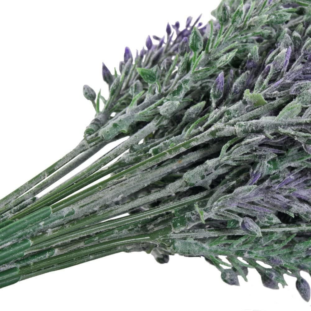 Artificial Lavender Flowers 10 Pieces to Make a Bountiful Flower Arrangement Nearly Natural Fake Plant to Brighten up Your Home Party Garden and Wedding Decor (Purple) image number 3