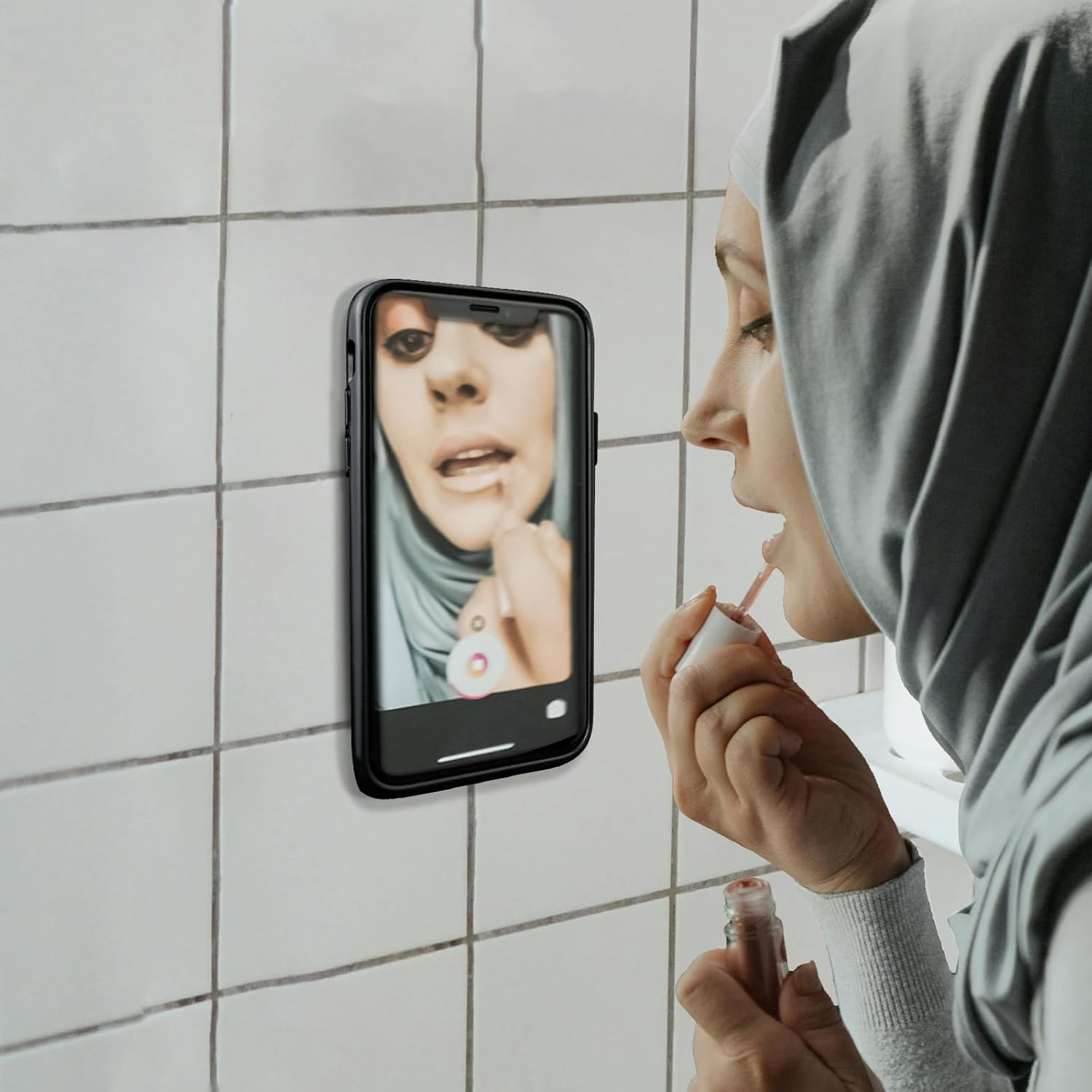 6PCS Silicone Suction Phone Case Adhesive Mount,Suction Cup Phone Mount,Hands Free Strong Grip Holder for Selfies and Videos,Non Slip Sticky Phone Grip,Mirror Shower Mobile Holder (6 Colors-1) image number 5