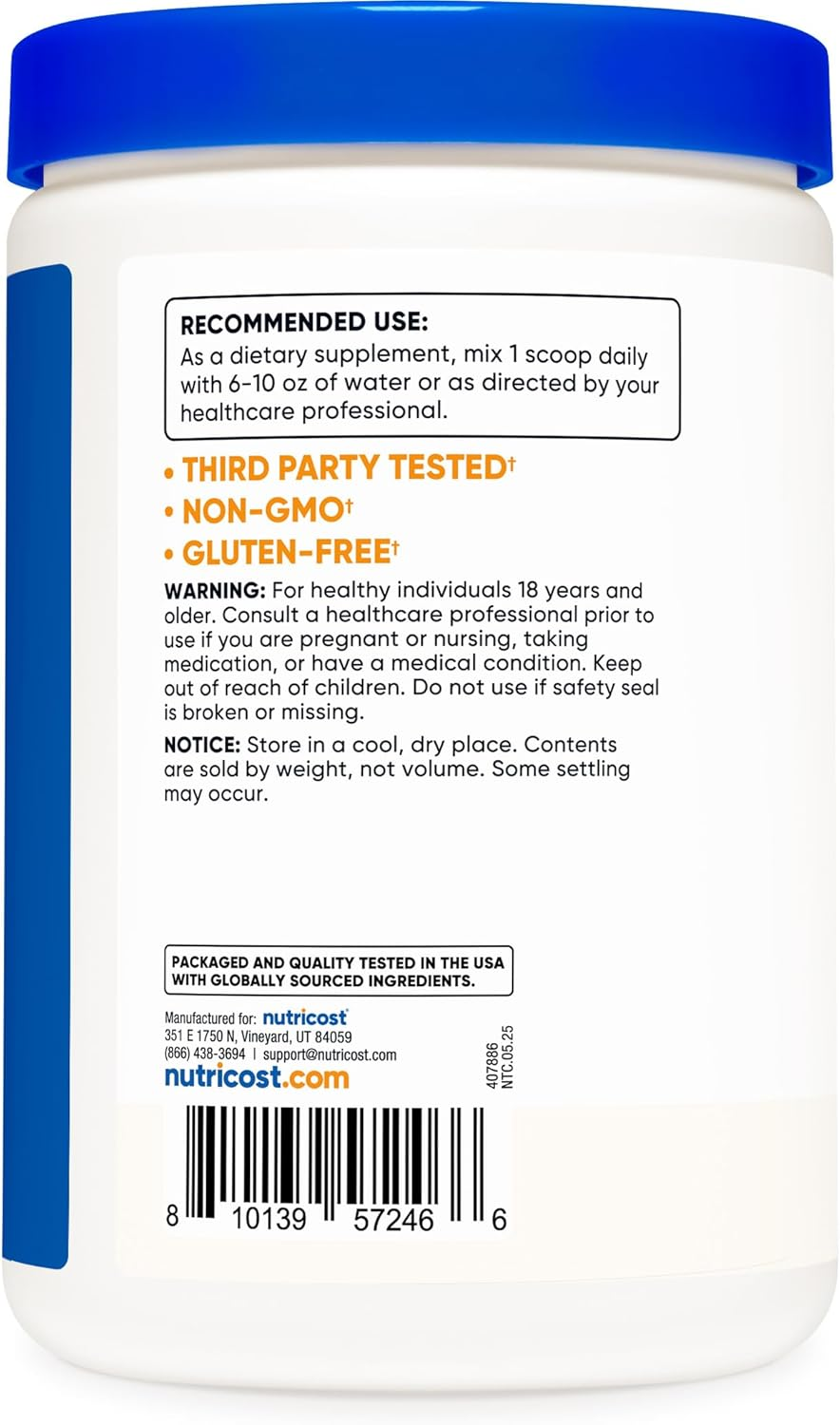 Nutricost N-Acetyl L-Cysteine Powder, Non-Gmo image number 3