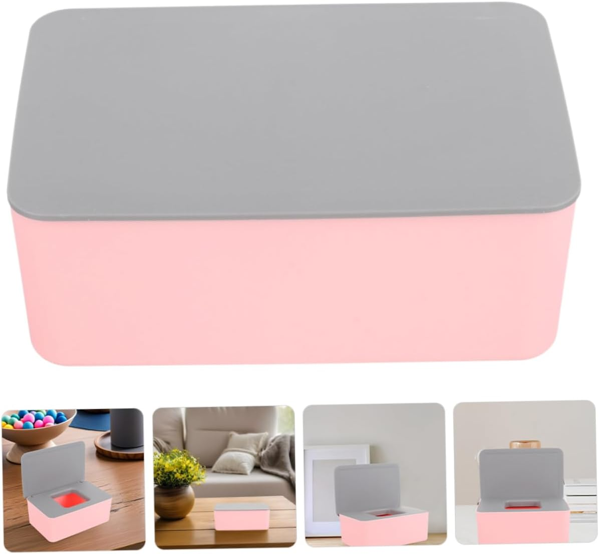 2Pcs Wet Napkin Storage Box Portable Wet Wipes Holder Wipes Container Tissue Supply Sealed Airtight Stylish Functional Large Capacity Robust image number 1