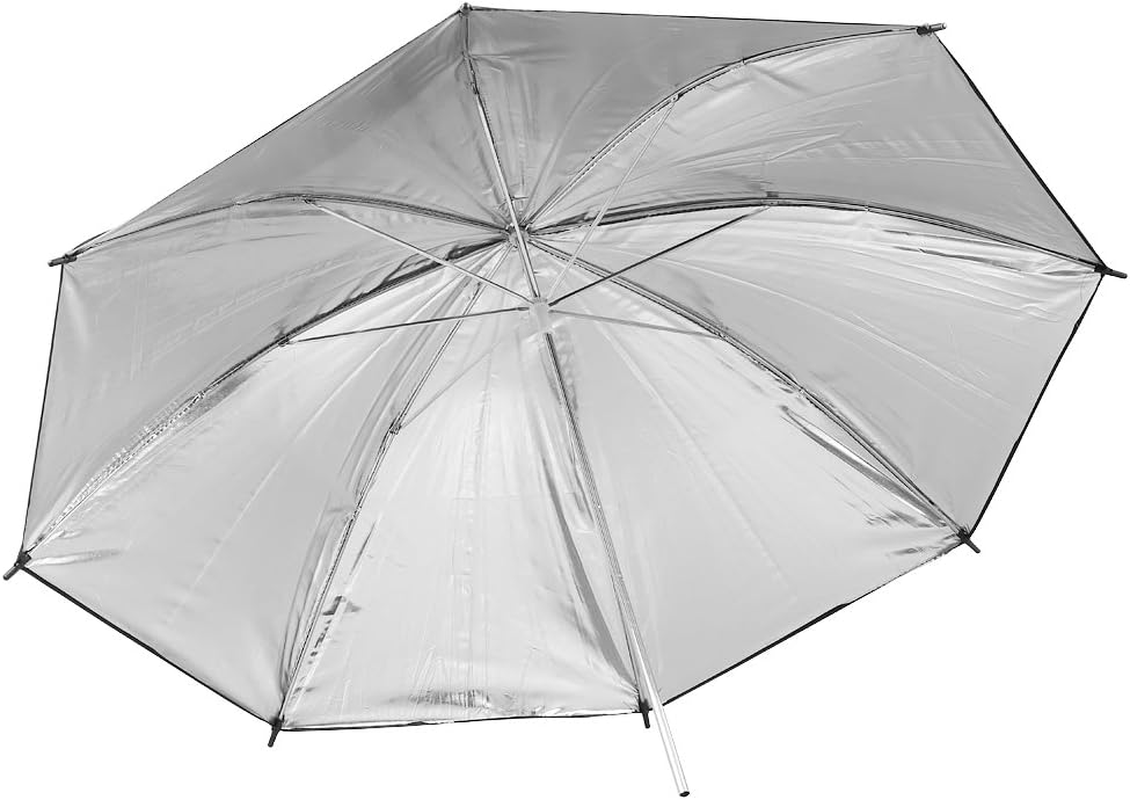 Neewer&reg; 2 PCS 33"/84Cm Professional Photography Studio Reflective Lighting Black/Silver Umbrella image number 4