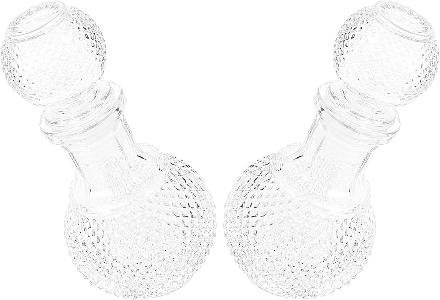 TOPPERFUN 2Pcs 250Ml Thickened Glass Wine Bottles Creative Earth-Shaped Whiskey Decanter Set for Home Bar and Hotel Beverage Serveware image number 5