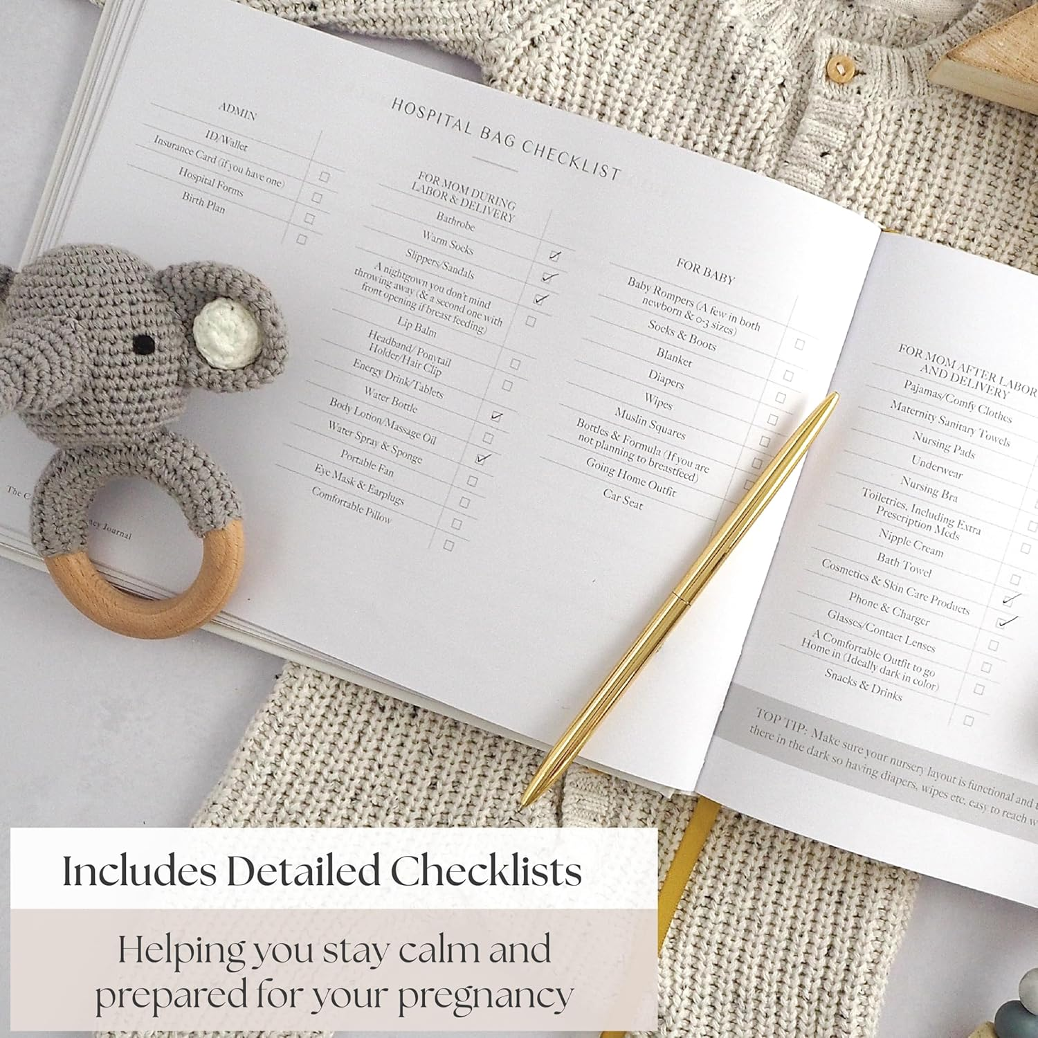 Pregnancy Journal & Memory Book - Great First Time Mom & Baby Gift - Keepsake Pregnancy Book & Journals - 40 Weekly Calendars Milestone Journey - for Ultrasound Photos & Tracking - Forest image number 3