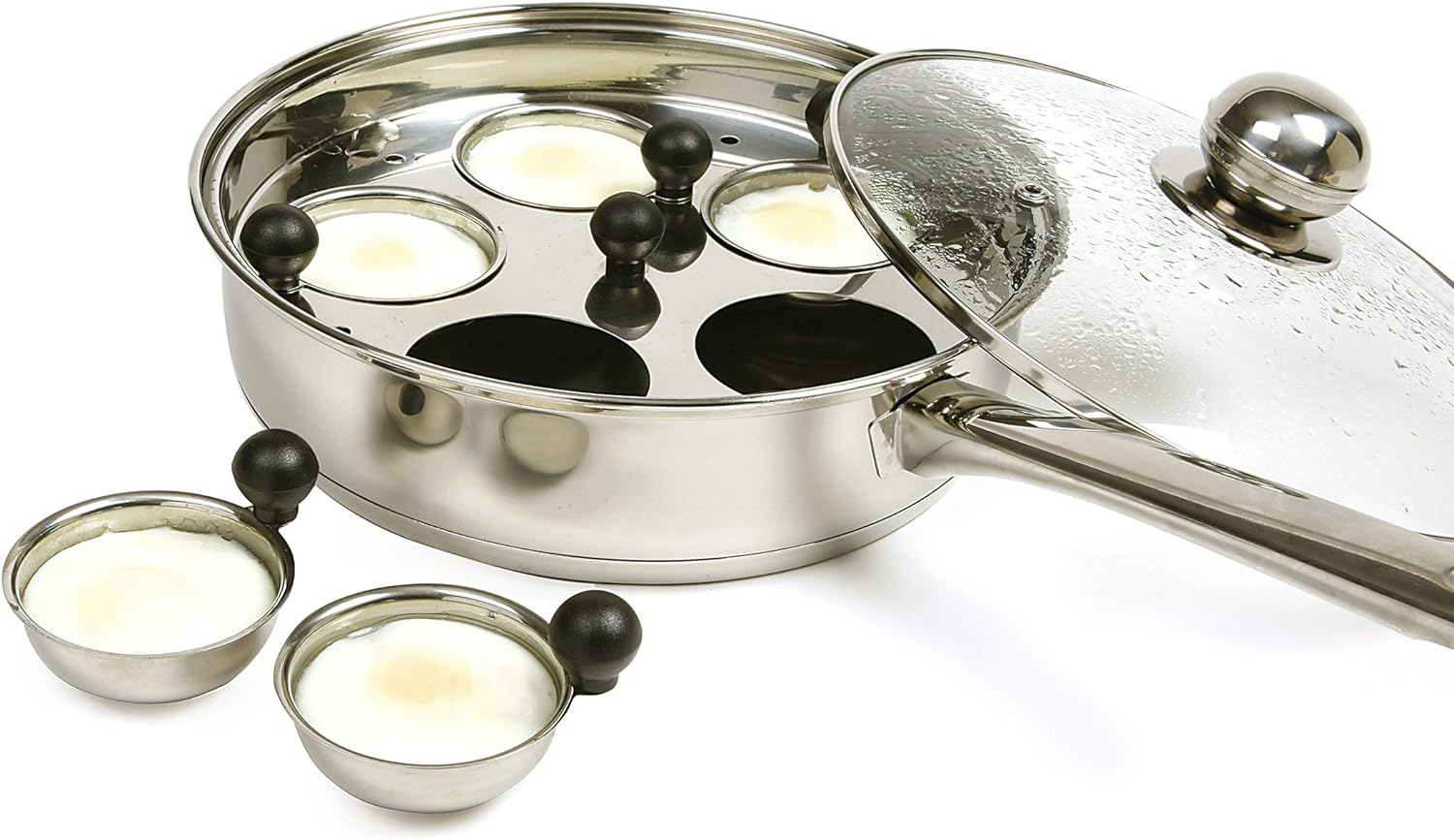 Norpro Stainless Steel 10 Inch Egg Poacher Skillet Set image number 1