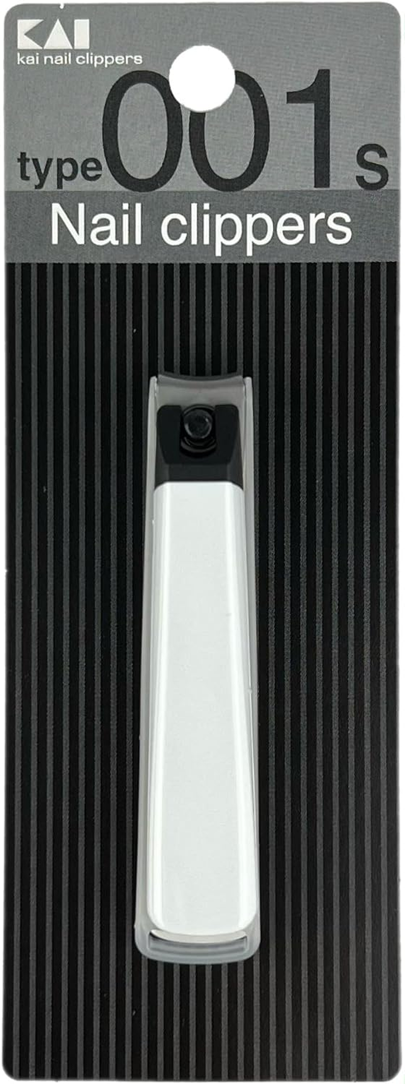 Kai Nail Clippers Type 001S White Stainless Steel Fingernail Toenail Thick Nail Clipper Cutter KE0121 with File & Catcher for Adult Seniors Men Women Made in Japan image number 4