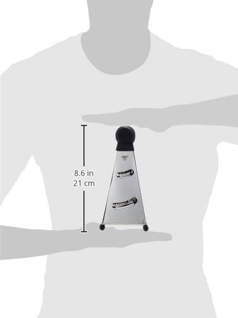 Avanti Lifestyle 3 Way Triangular Stainless Steel Grater, 20 Cm Size Silver/Black