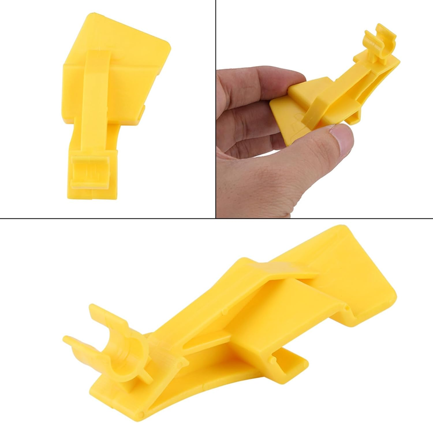 Hood Bonnet Clamp/Holder, Yellow Plastic Bonnet Clamp/Holder Prop Retainer Connect Replacement for MK7 2008 Onwards image number 2