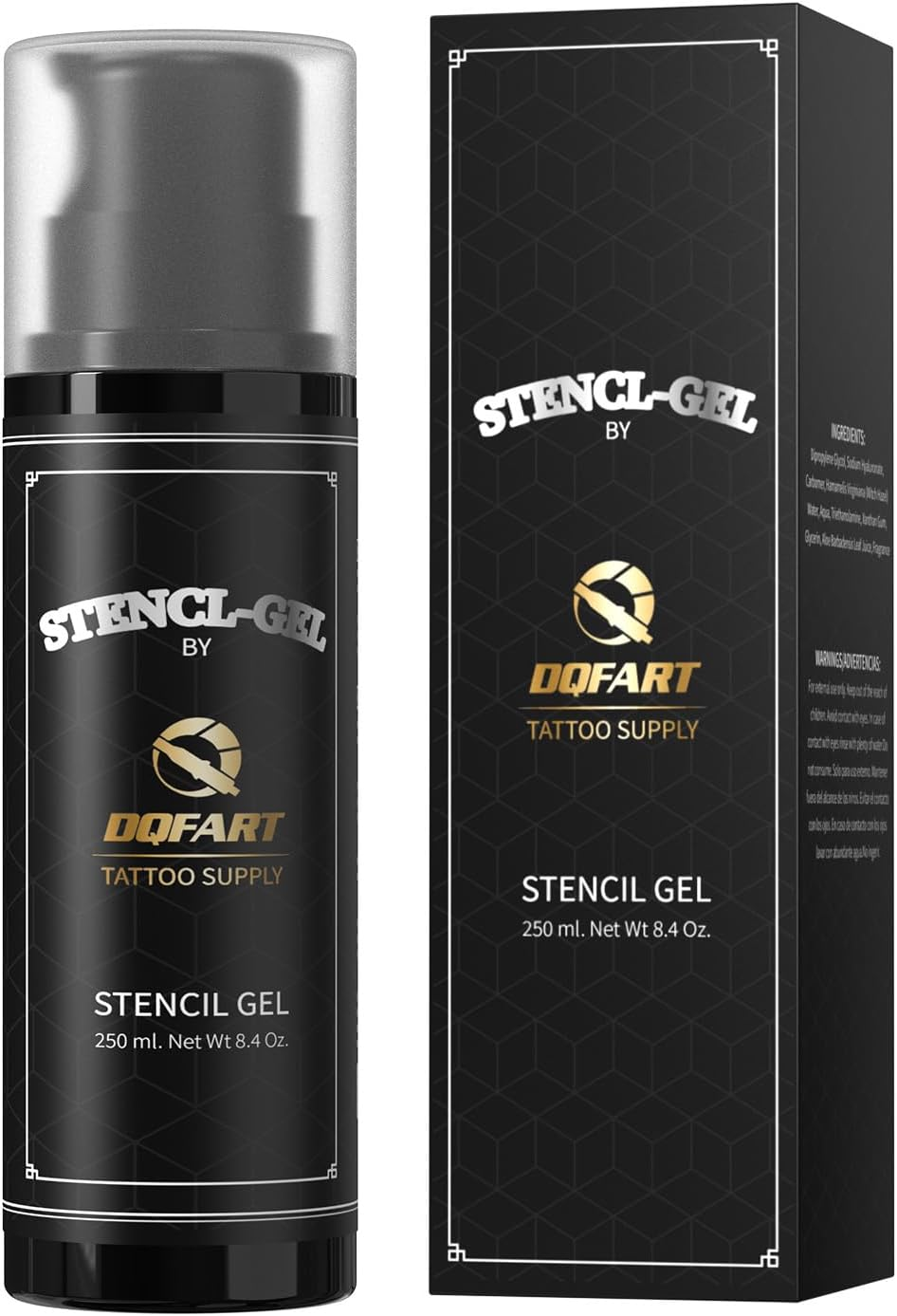 Professional Tattoo Stencil Transfer Gel, Black, 120Ml/4.06Oz, 250Ml/8.4Oz Bottles, Premium Application Solution (120Ml/4Oz)