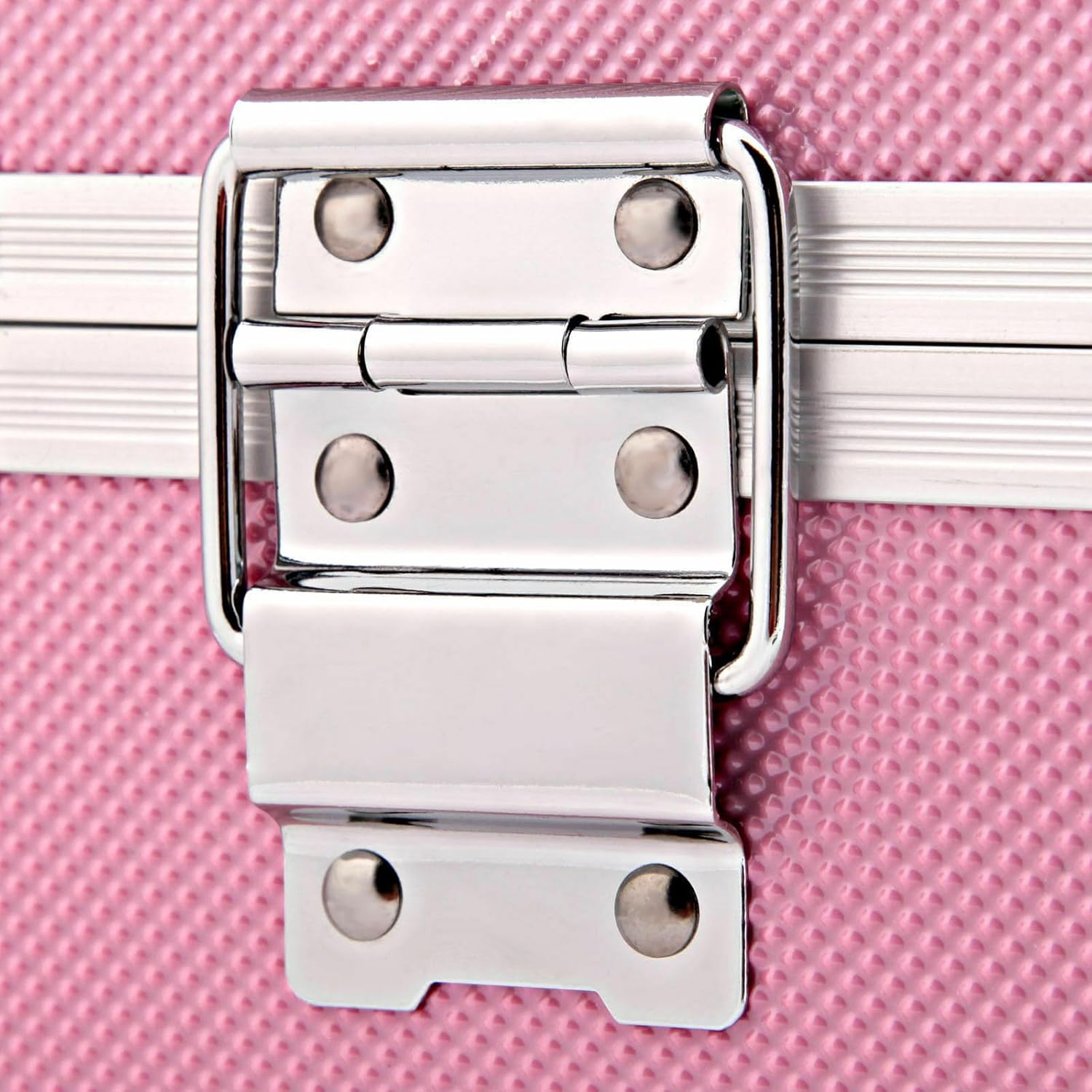 LEDON 7-In-1 Portable Makeup Trolley Case &ndash; Professional Beauty Hairdressing & Cosmetic Organizer with Wheels, Adjustable Dividers, Sliding Trays & Lockable Storage (Pink) image number 3