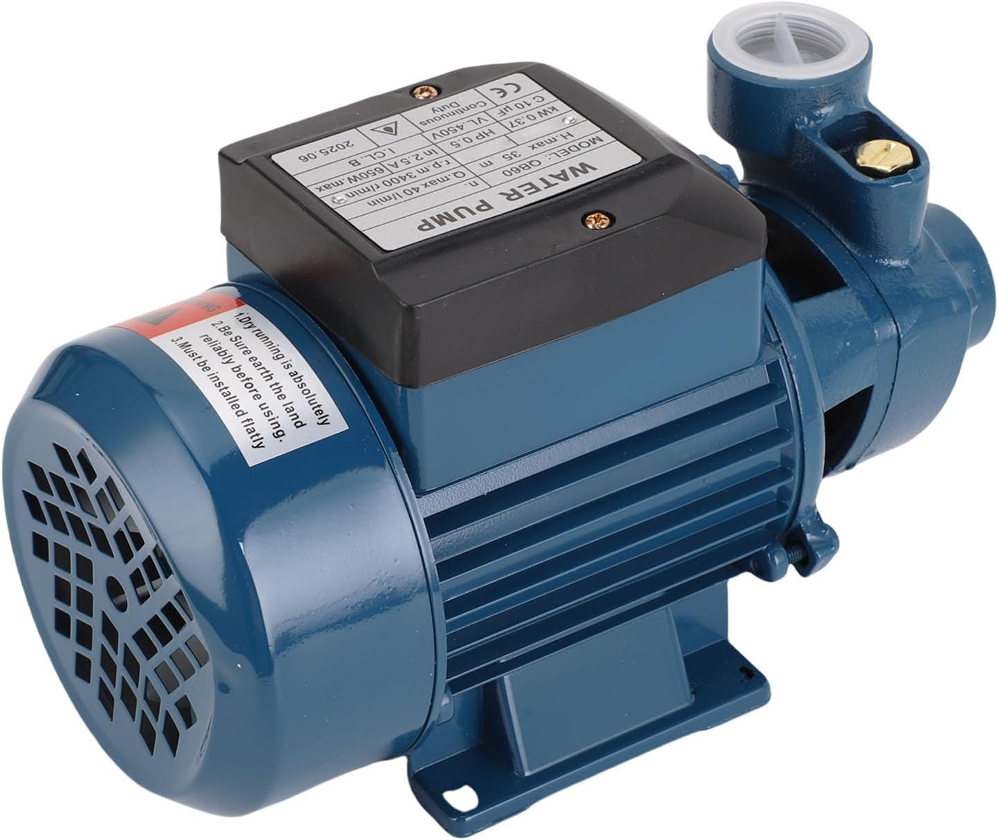 Sorandy Solar Well Pump, 650W Small Water Transfer Garden Pump with 3400 Rmin Speed & 35M Lift, Low Noise Single Outlet Pressure for Irrigation, Marine Boat, Sprinkler, Faucet (AC220V) image number 5