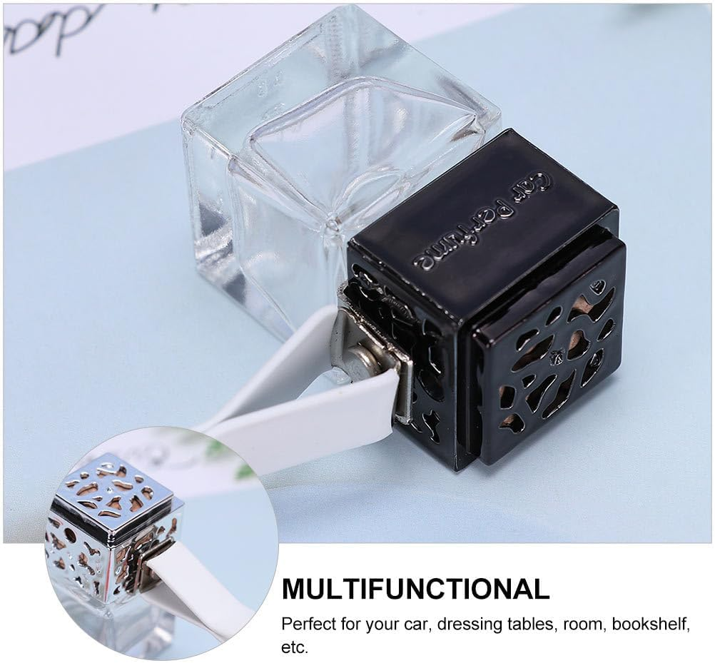 KALLORY 3PCS Car Air Freshener Bottle Empty Essential Oil Diffuser Bottle Car Air Freshener Perfume Diffuser Clip image number 4