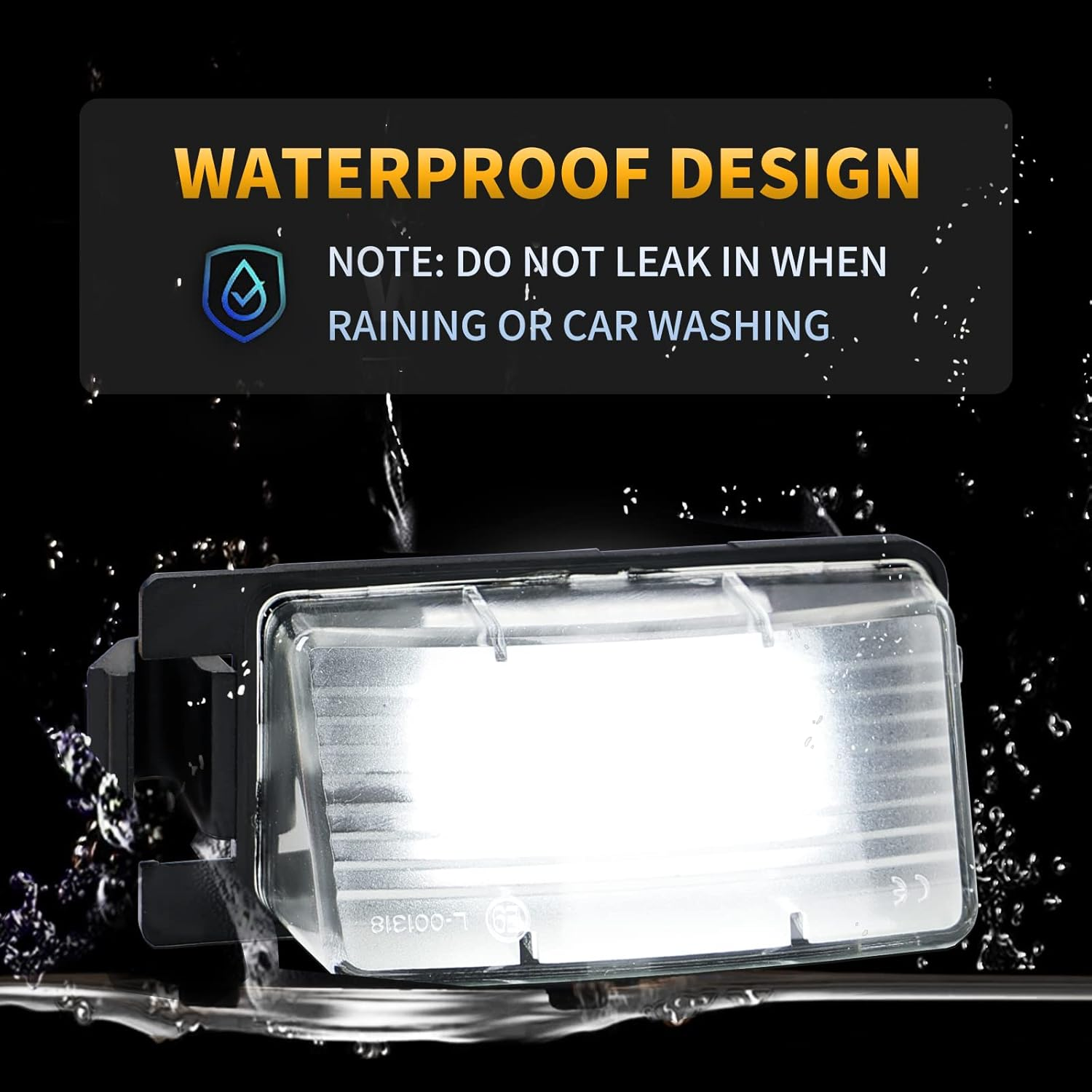 LED License Plate Light for Nissan 350Z 370Z GT-R Versa Cube Leaf & Infiniti G25 G35 G37 Q40 Q60 Tag Lamp Assembly, 6000K White 2PCS image number 3