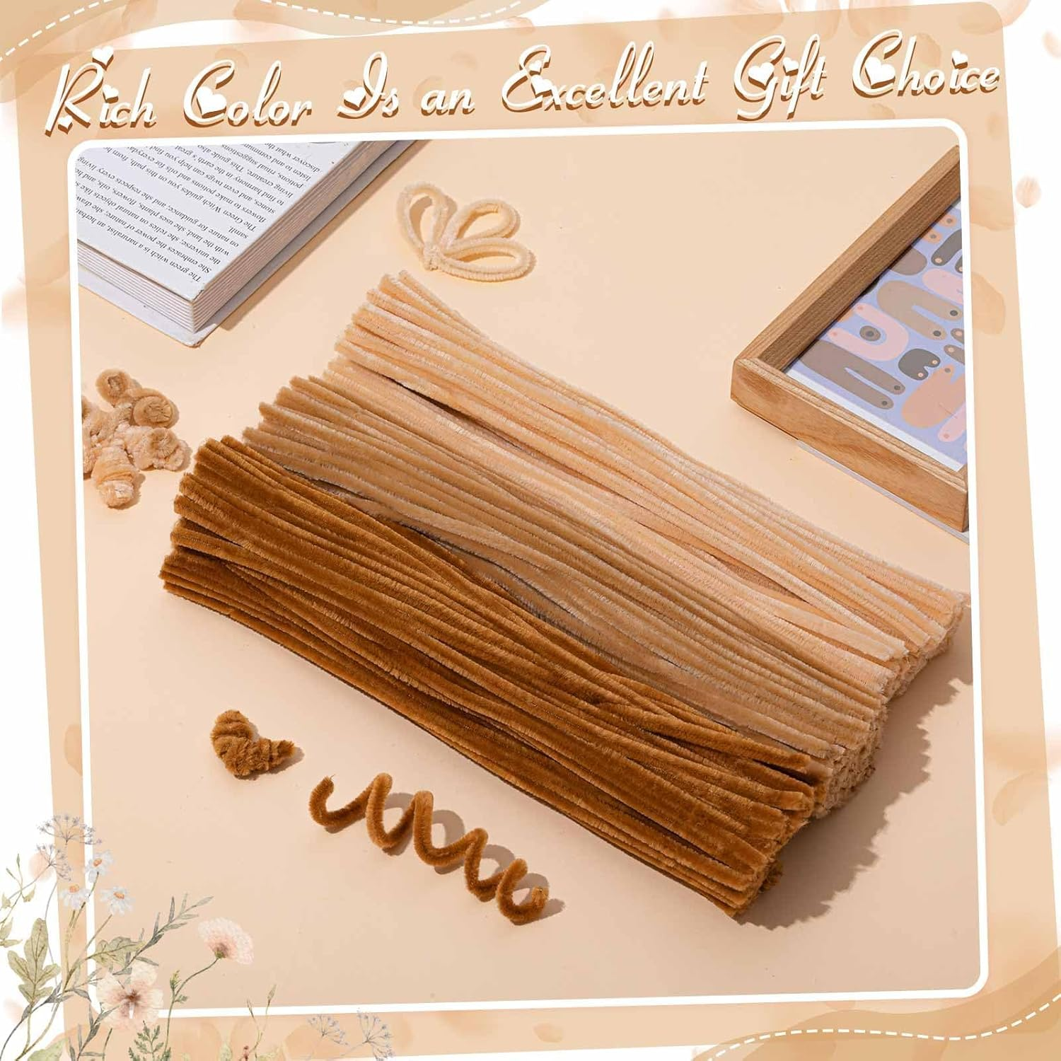 500 Pieces Pipe Cleaners Chenille Stems 12 Inch Craft Supplies Bulk for DIY Art and Craft Projects Creative Gift Wrapping Party image number 3