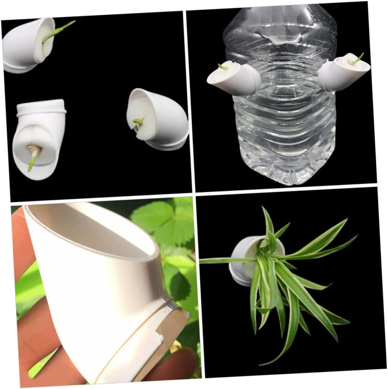 NULYLU 10Pcs Hydroponic Growing Tower Cups PVC Mesh Planting Cups for Vertical Hydroponics System 38Mm Hole Compatible for Soil-Free Balcony Gardening