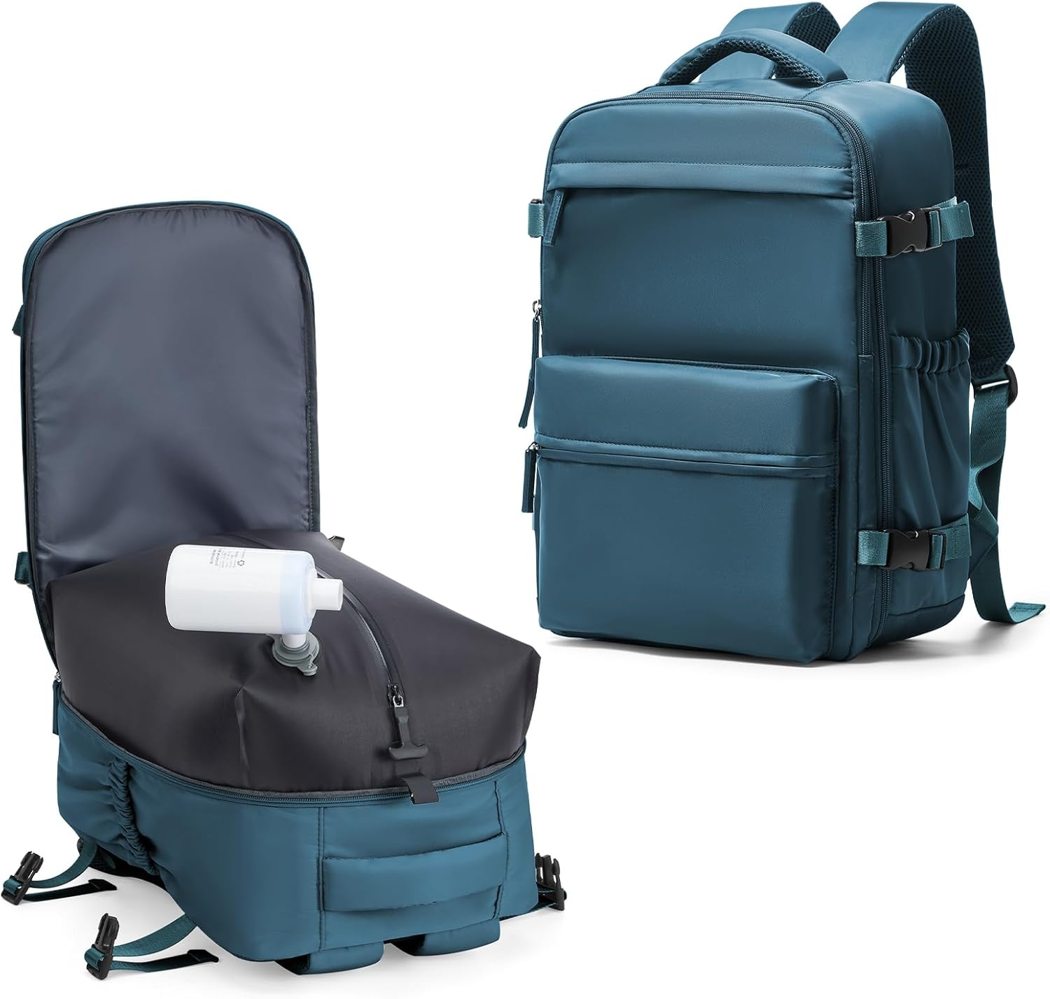 KEYEMP Vacuum Seal Backpack for Clothing Travel with Air Pump Waterproof Laptop Airback Carry on Backpack image number 4