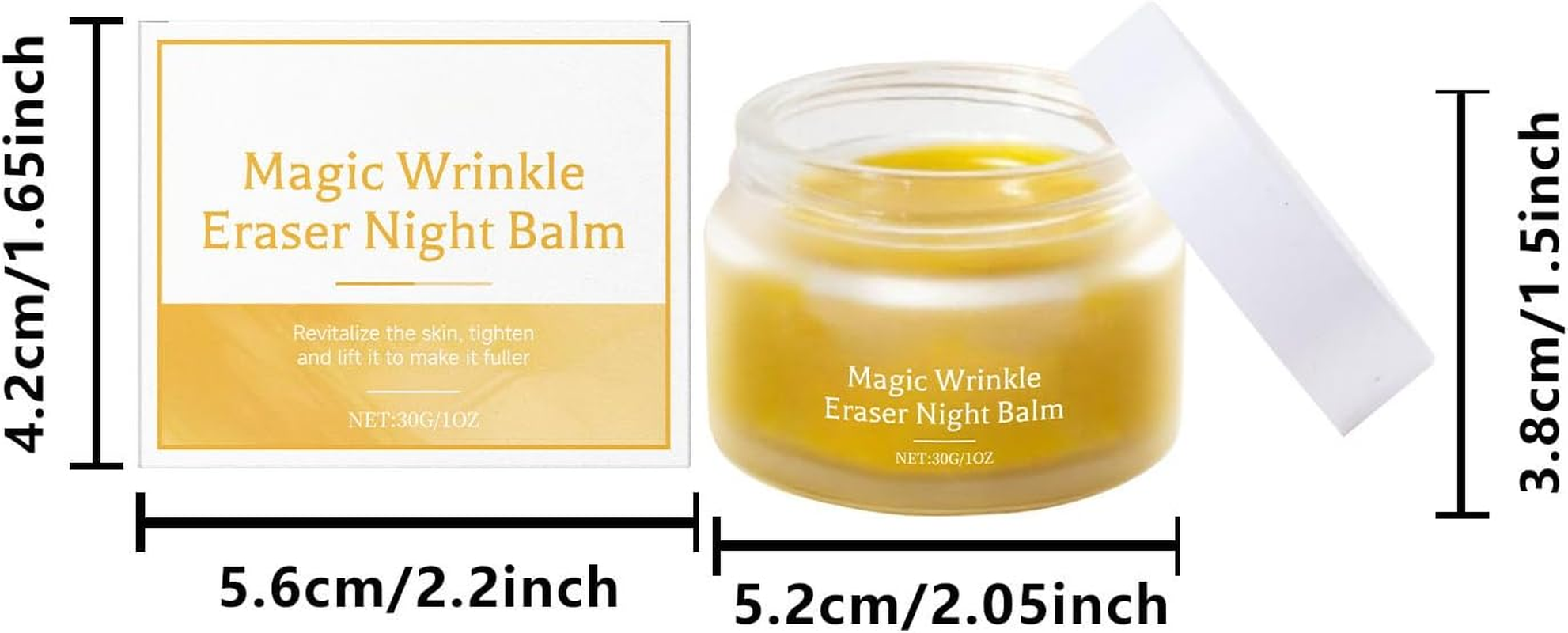 Mature Skin Magic Wrinkle Eraser Night Balm with Pomegranate Rosehip Squalane, anti Aging Night Cream, Hydrating, Moisturizer for Deep Wrinkles, Fine Lines and Dry Skin, Lightweight image number 3