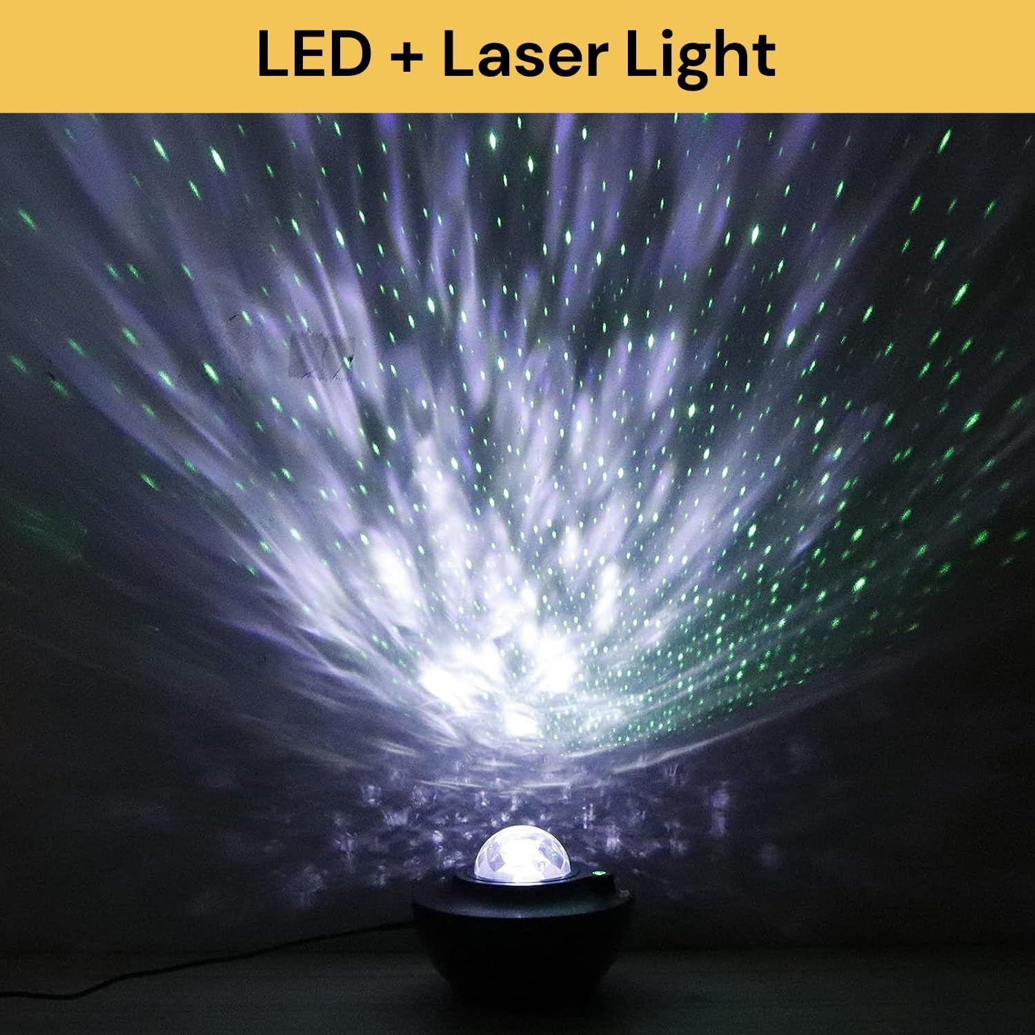 EZONEDEAL LED Laser Starry Projector Light Star Projector Light Ocean Wave Star Night Light, Adjustable Lightness Remote Control Timer image number 2