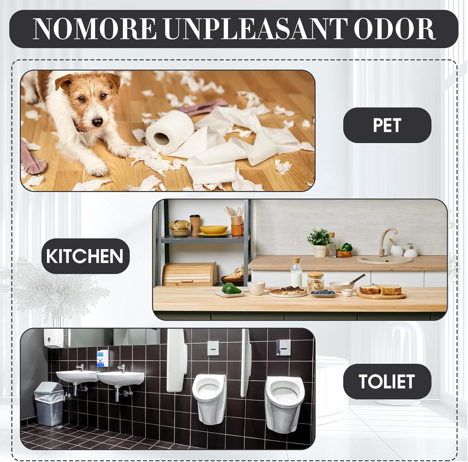 2 Pcs LCD Automatic Air Freshener Spray Dispenser with Screen Mosquito Fly Metered Spray Dispense Capacity, Country Vet Wall Mount/Free Standing, Black, Halloween Scent image number 1