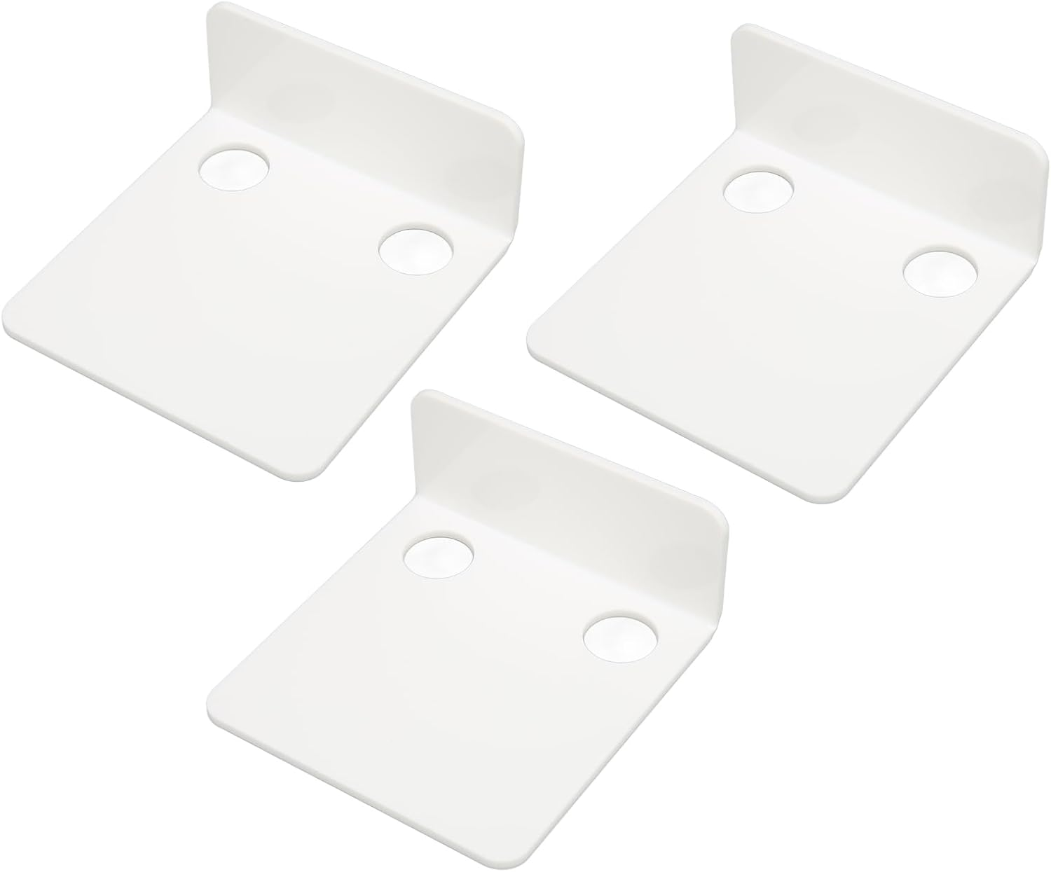 Small Security Cameras Wall Shelf Sturdy Acrylic Floating Shelves Set for Cameras and Baby Monitors, Easy Installation for Bedrooms and Offices (Black) (White)