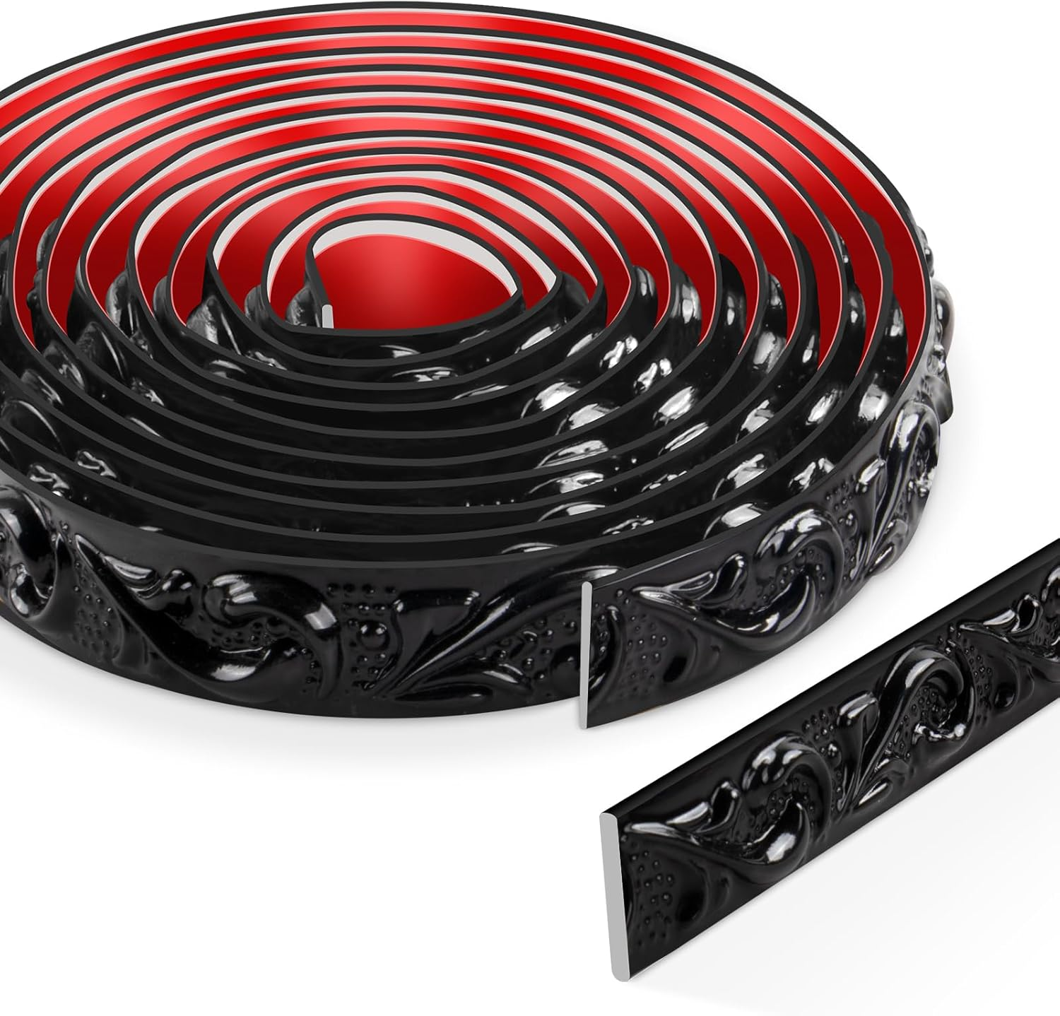 6 Meters Peel and Stick Wall Trim, 3D Moulding Trim, Self-Adhesive Ceiling Coving for Mirror Frames, Cabinet Doors, Door Frames, Ceilings, Home Decorations(Champagne Gold)