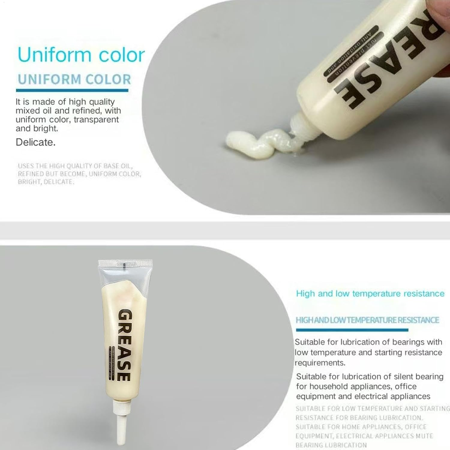 Synthetic Multi-Purpose Grease | 10G Multipurpose High Performance Bearing Grease,High Temperature Resistance Vehicle Lubricant for Tractors image number 3