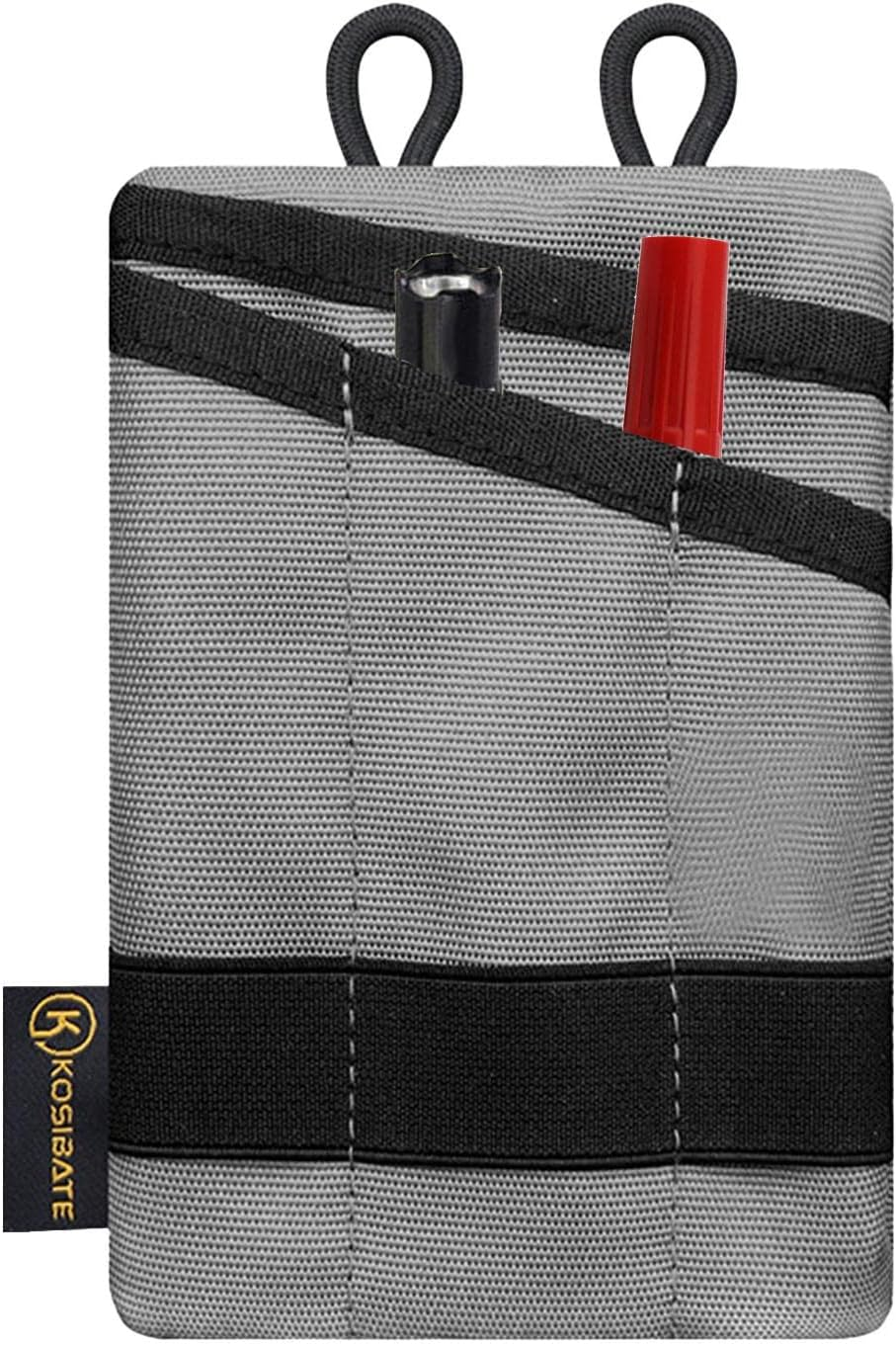 Pocket Organizer,Small Molle Pouch Utility Bag with Zipper - Waterproof Outdoor Wallet Pack for Men, Compact Utility Pouch for Outdoor and Daily Use B/ - Black image number 3