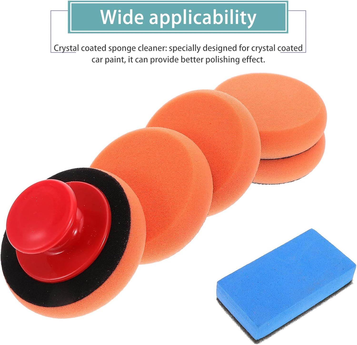 ABOOFAN Waxing Sponge Pad for Car Detailing Tool Car Buffer Pads Comfortable Grip for Wax Removal and Polishing for Automotive Accessories Cleaning image number 3