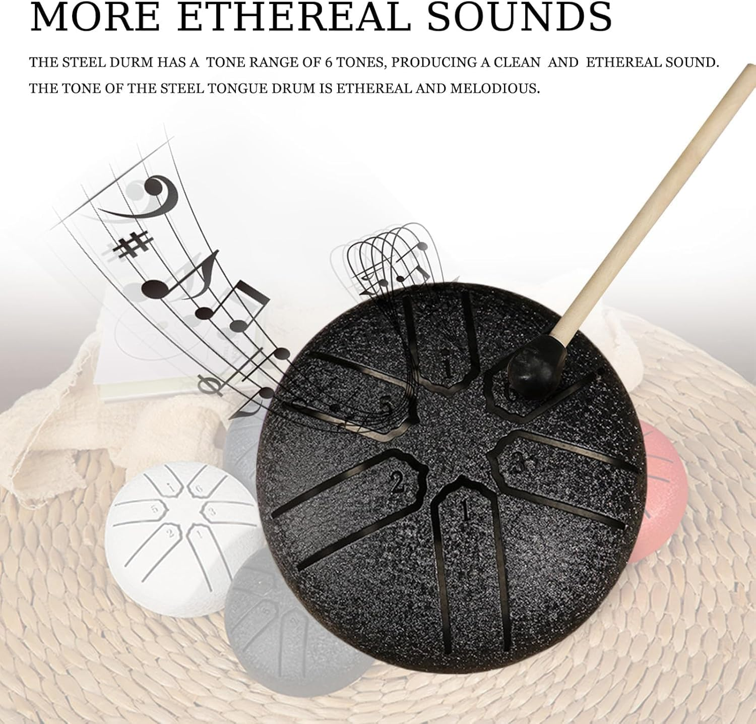 Steel Tongue Drum Rain Chime - Mini 3 Inch Handpan Drum for Outside, Waterproof Rain Drum Instrument with 6 Notes - Perfect for Outdoor Serenity and Relaxation image number 3